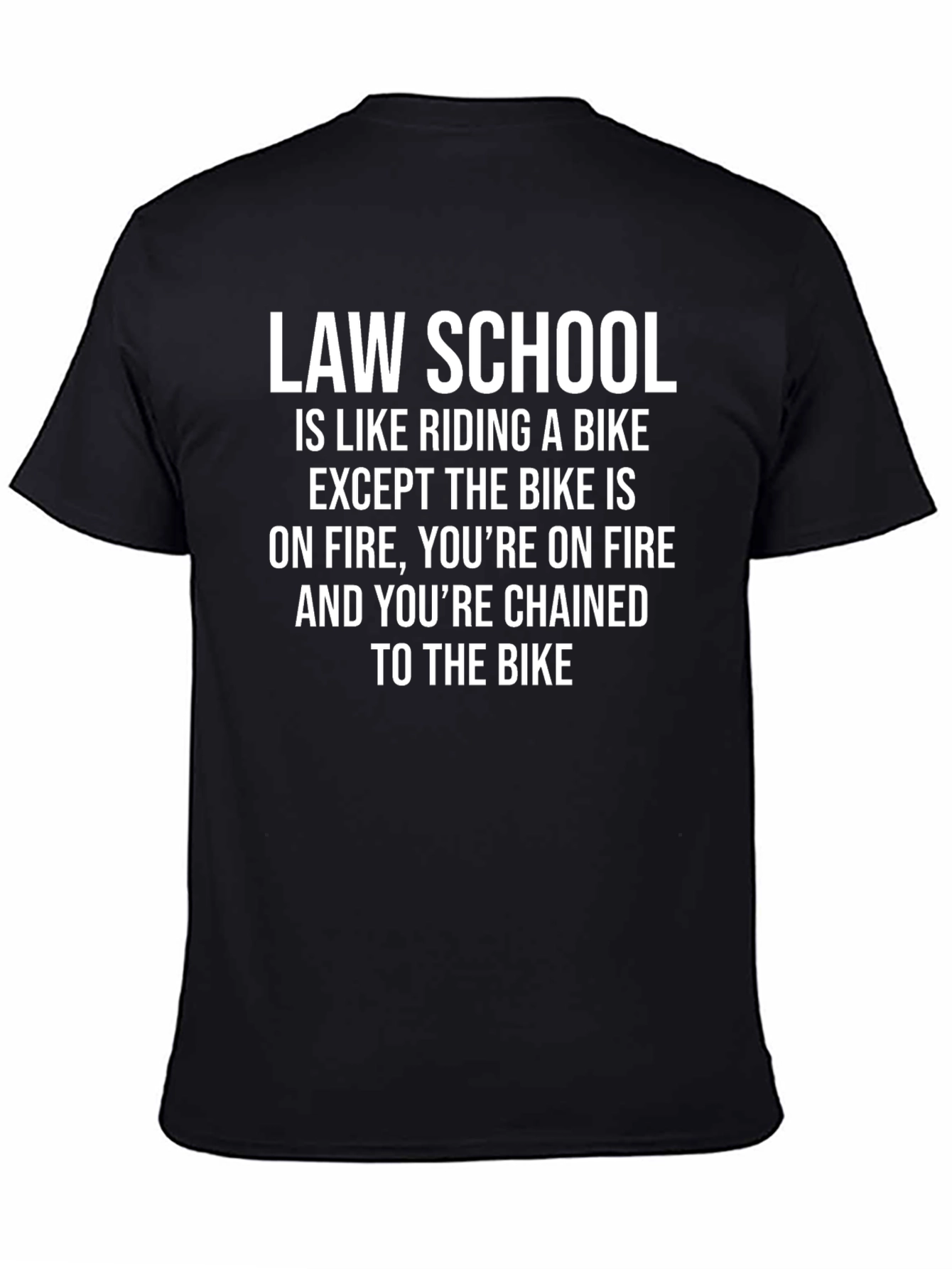 Law School Bike On Fire Graphic Tee