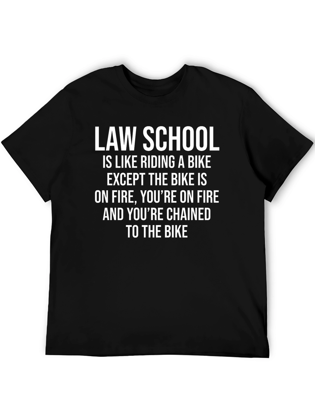 Law School Bike On Fire Graphic Tee