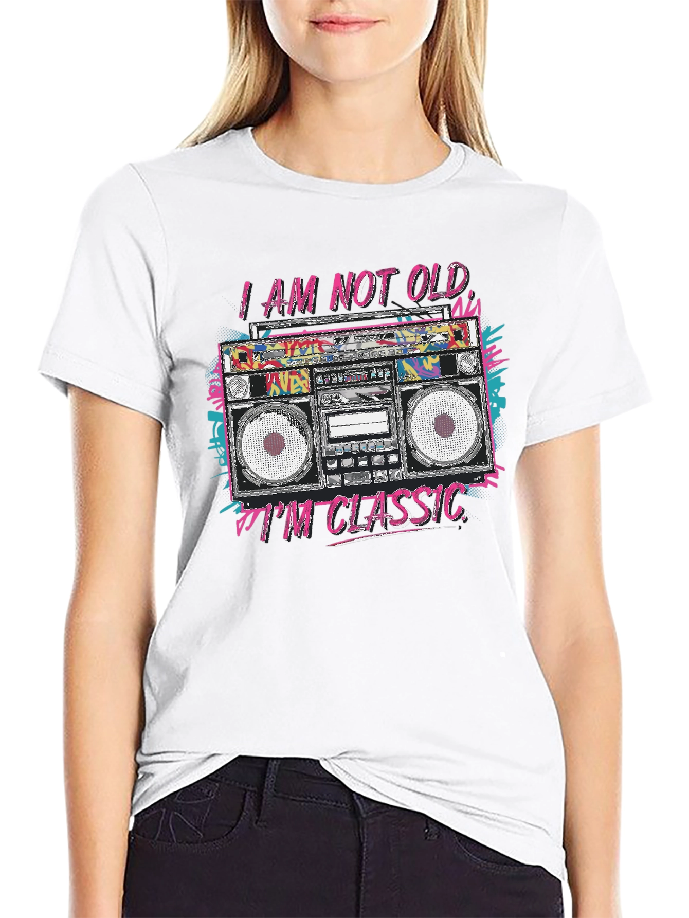 Classic Boombox T-Shirt - Retro Style Tee