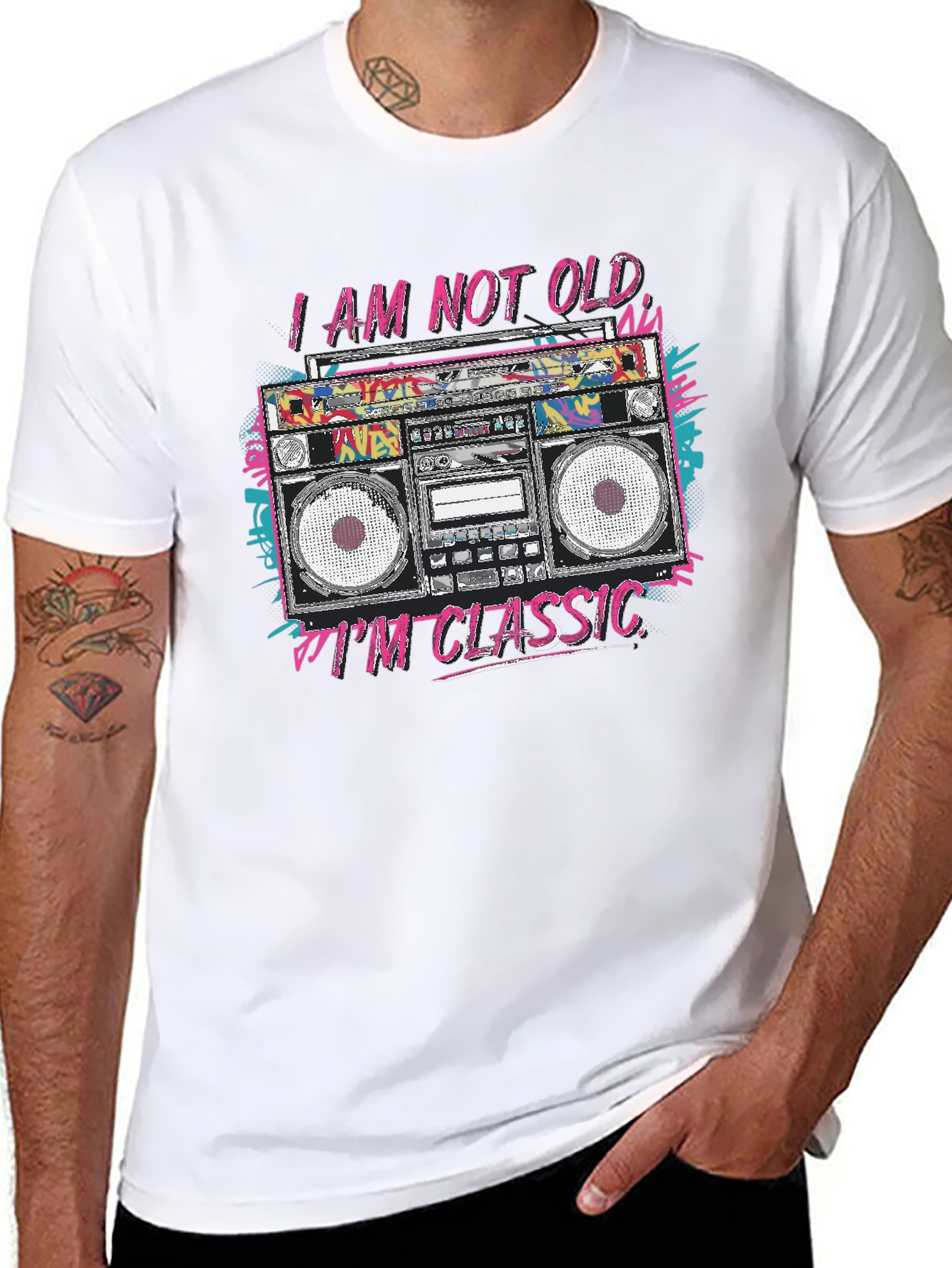 Classic Boombox T-Shirt - Retro Style Tee