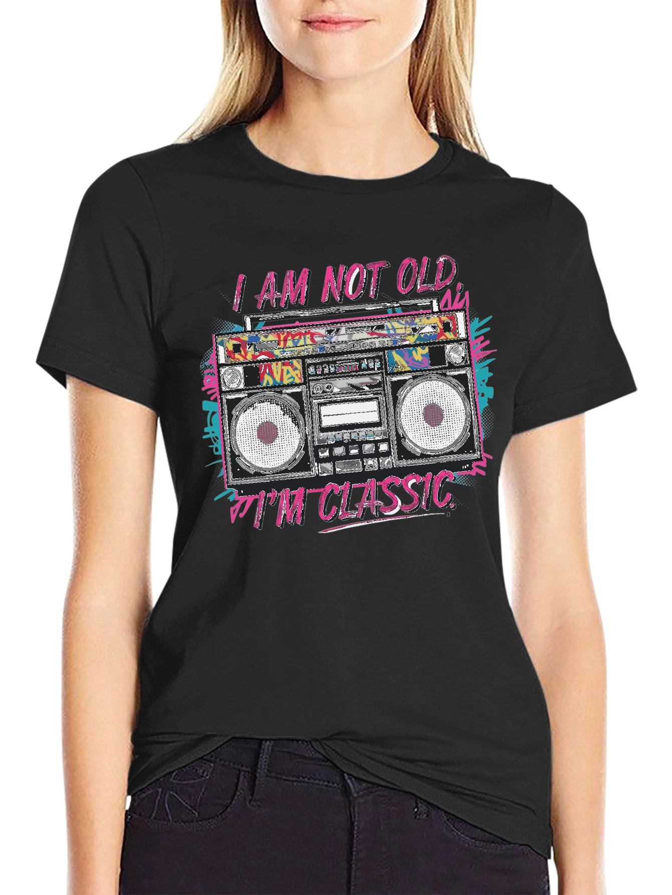 Classic Boombox T-Shirt - Retro Style Tee