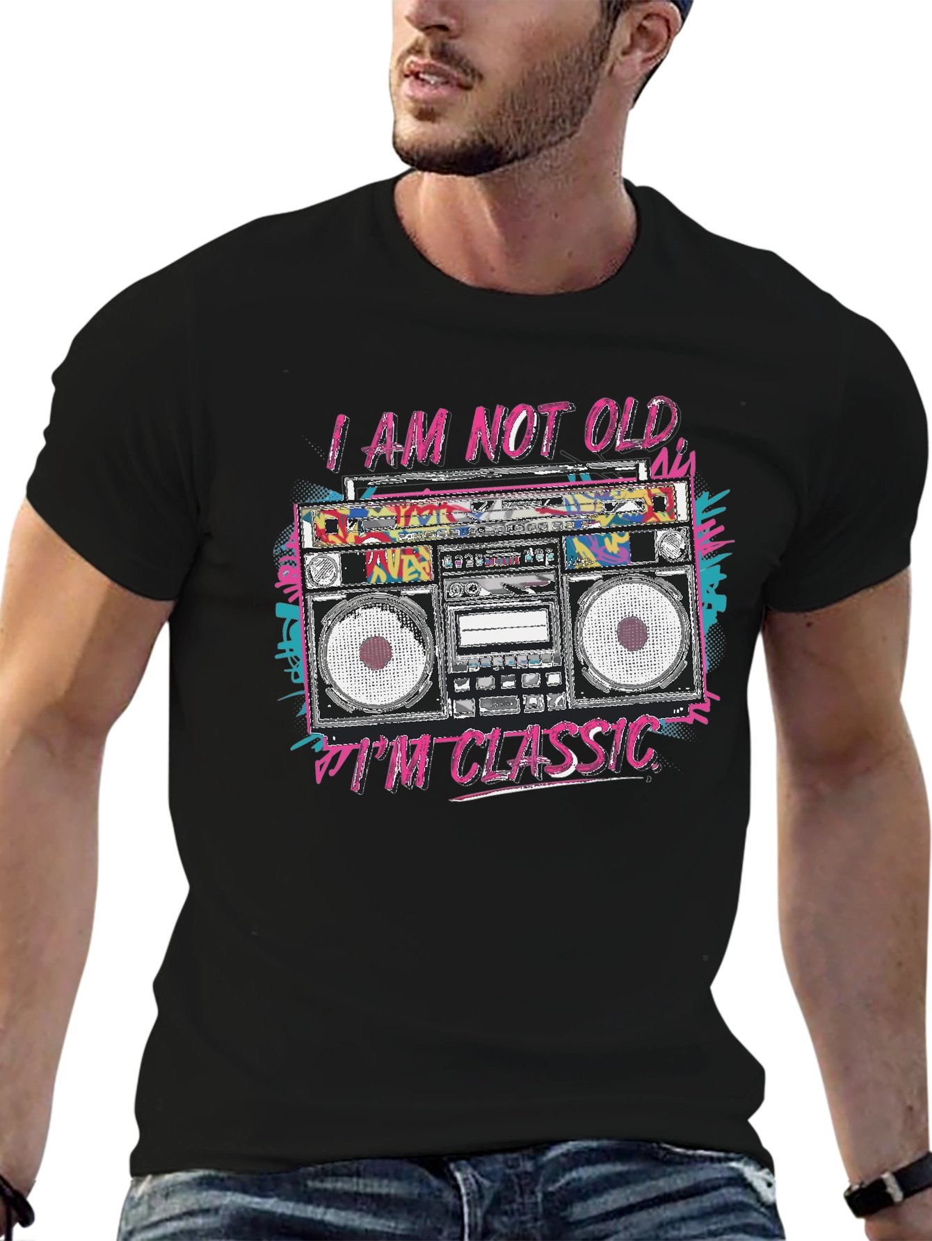 Classic Boombox T-Shirt - Retro Style Tee
