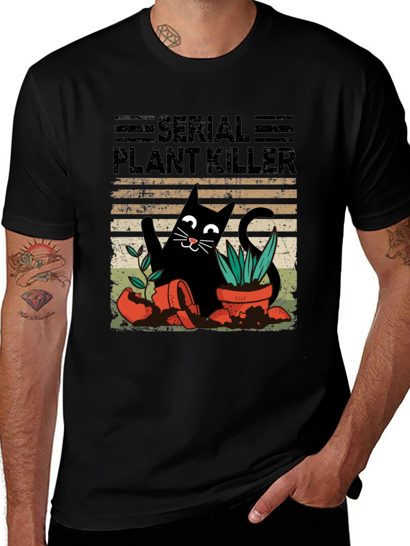 Serial Plant Killer Cat T-Shirt