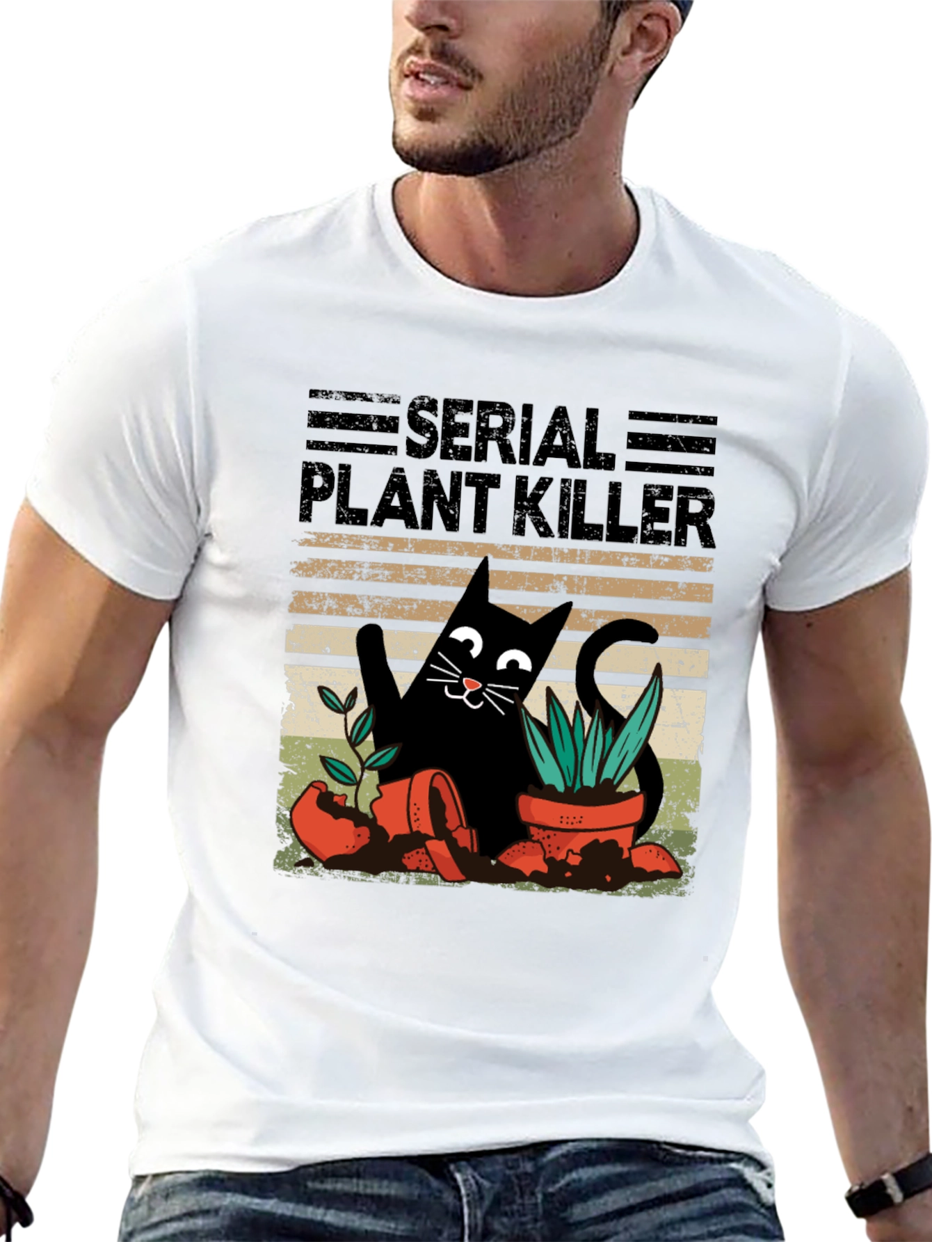 Serial Plant Killer Cat T-Shirt