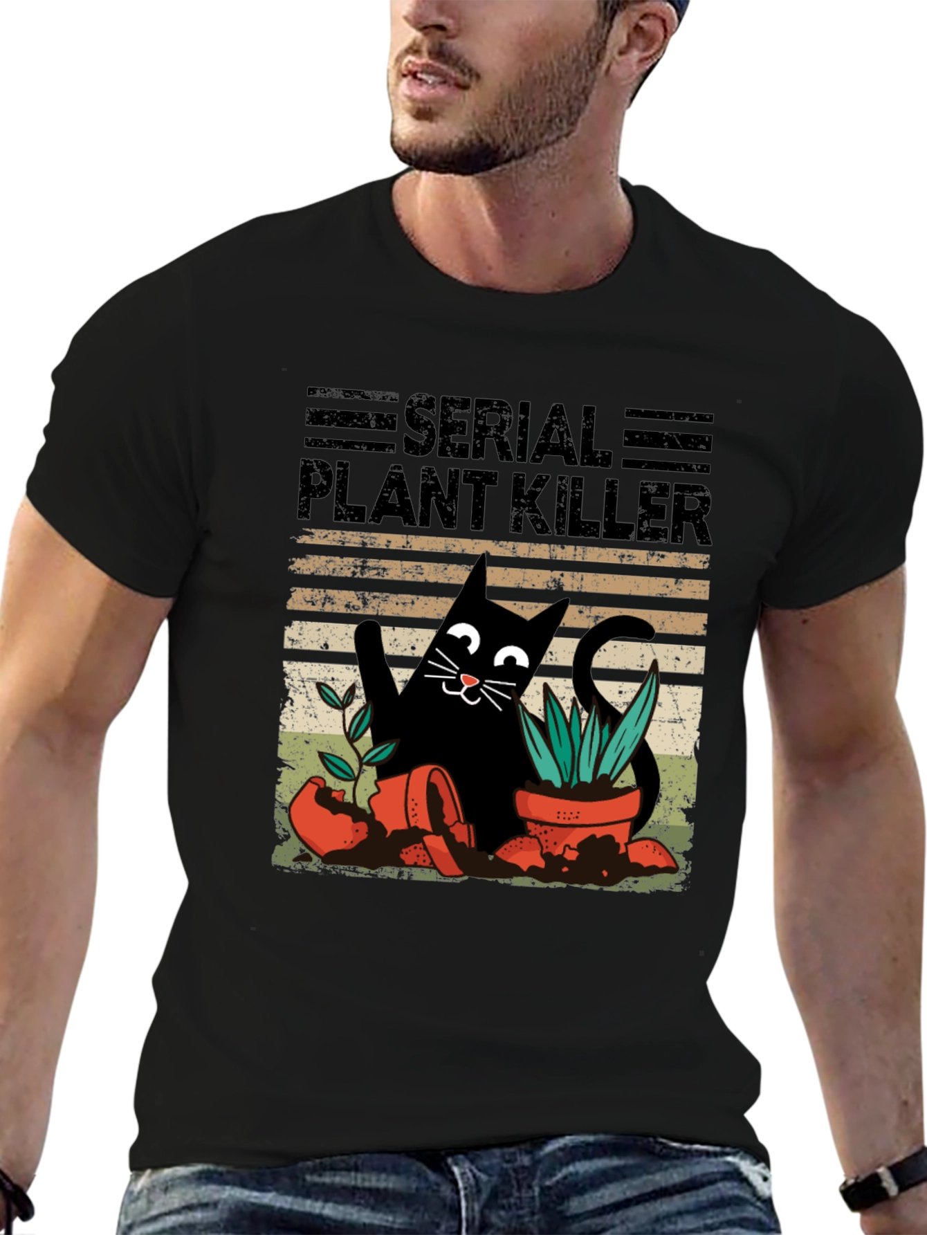 Serial Plant Killer Cat T-Shirt