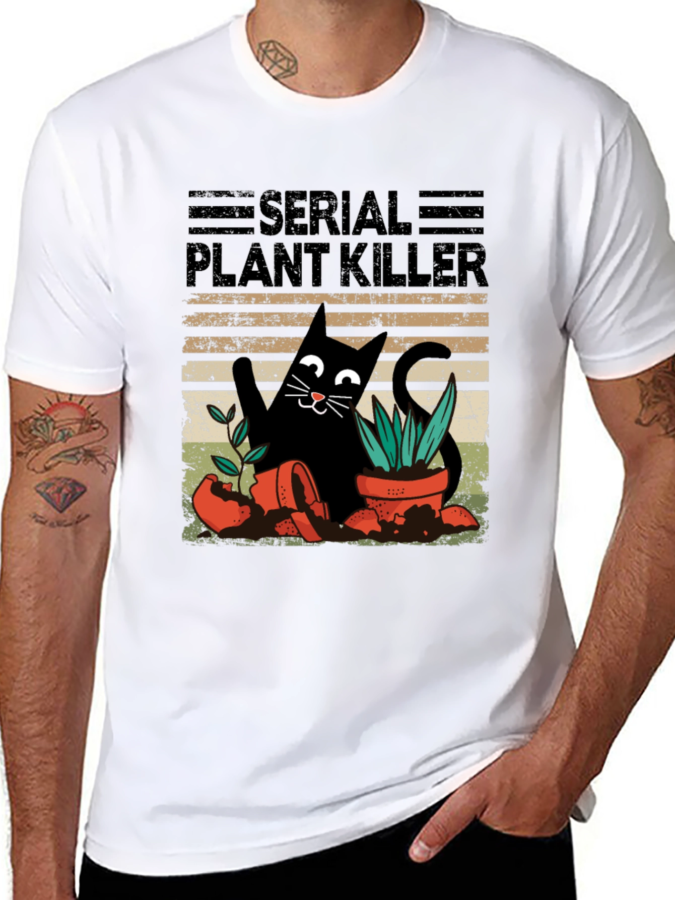 Serial Plant Killer Cat T-Shirt