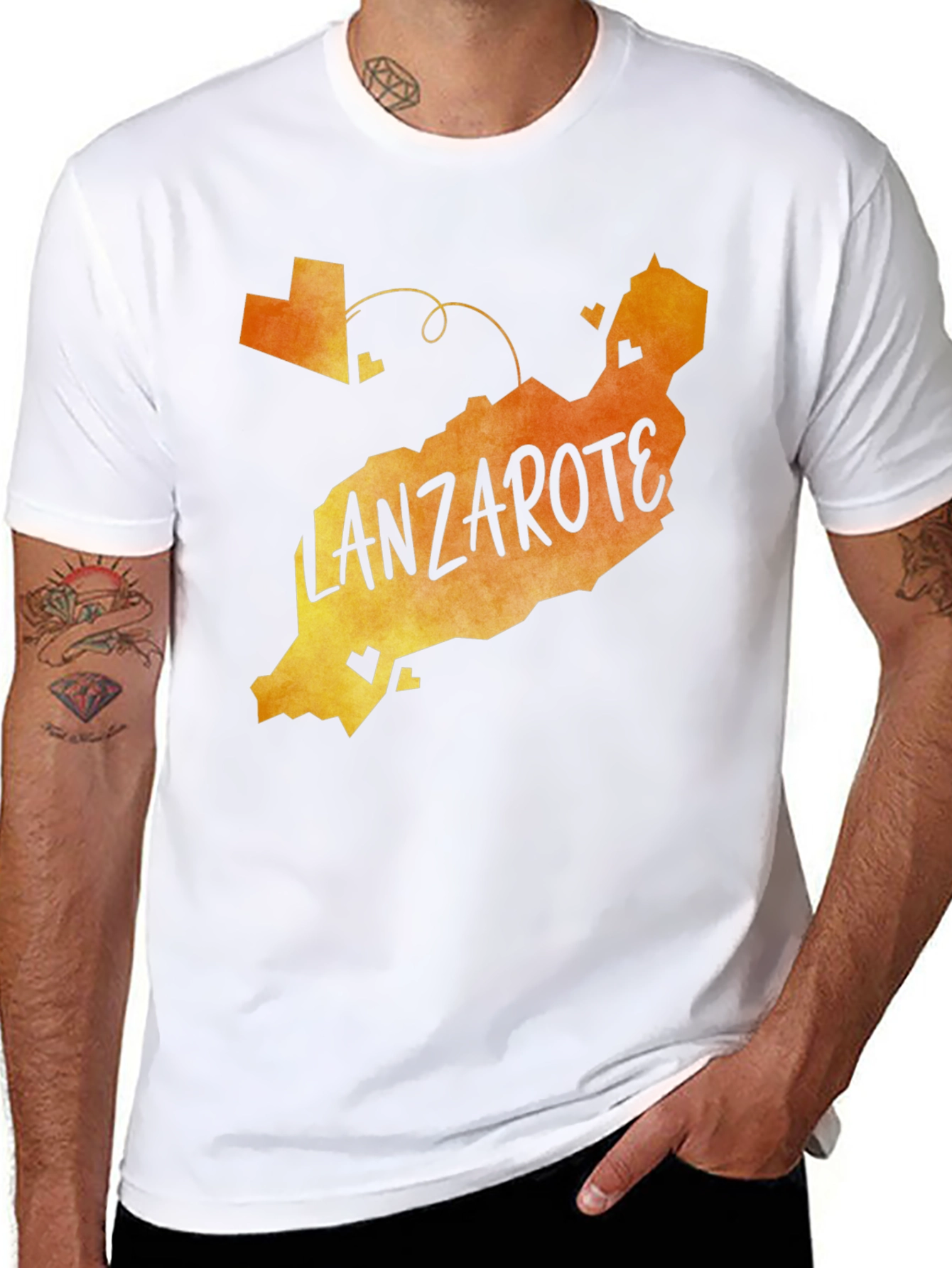 Lanzarote Island Map T-Shirt