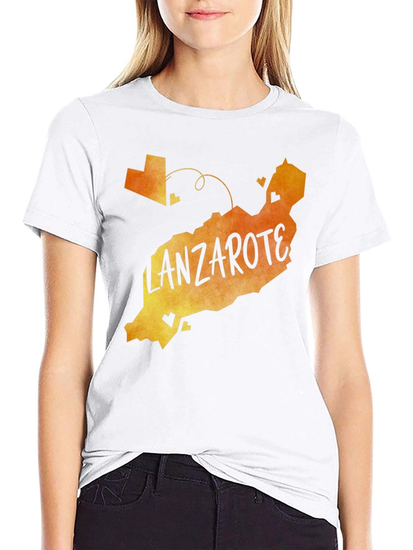 Lanzarote Island Map T-Shirt