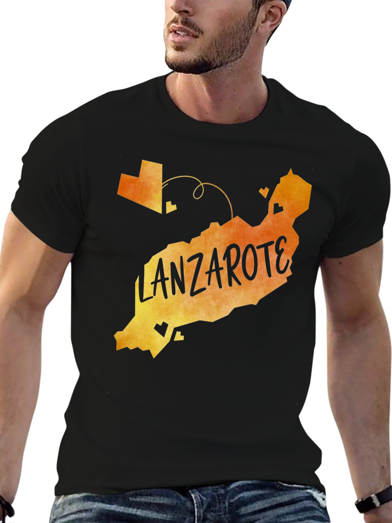 Lanzarote Island Map T-Shirt