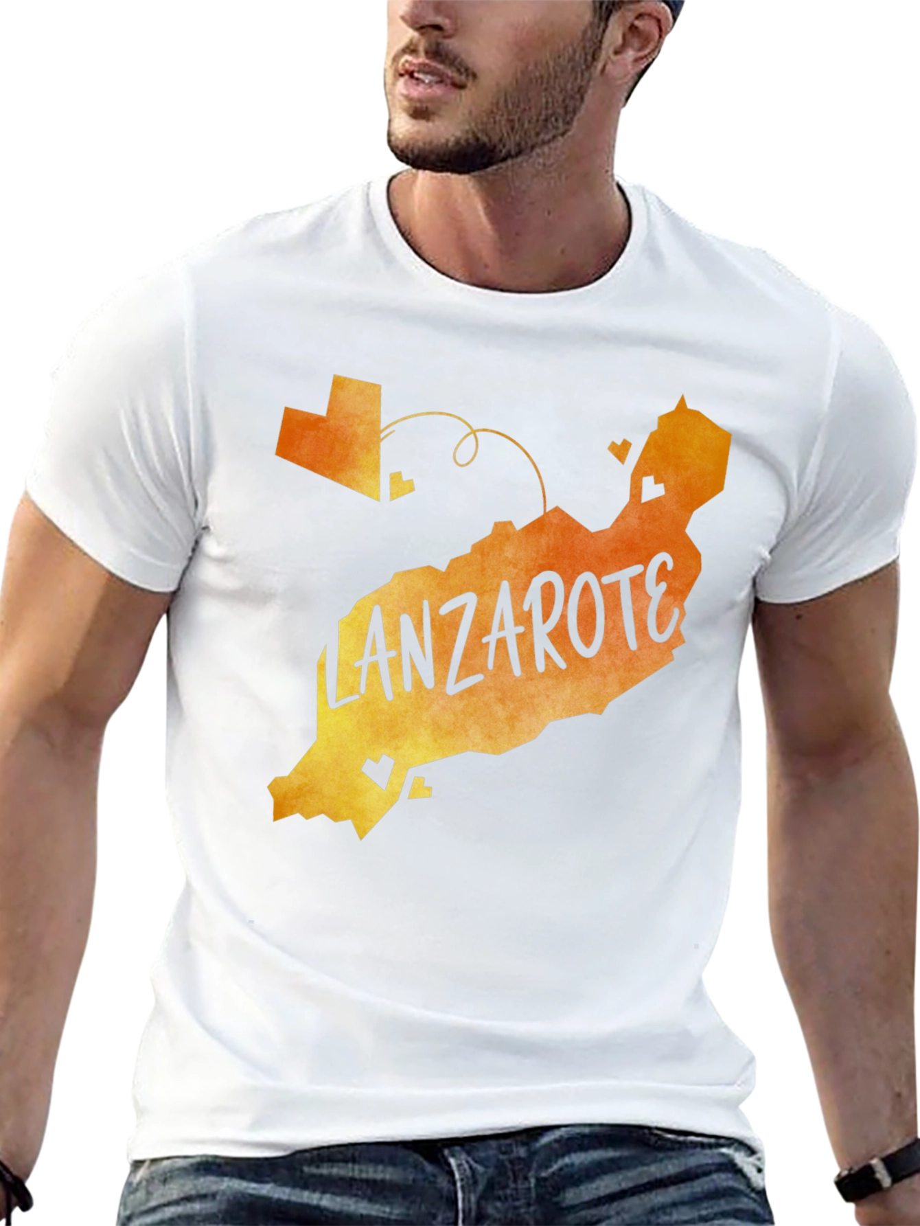 Lanzarote Island Map T-Shirt