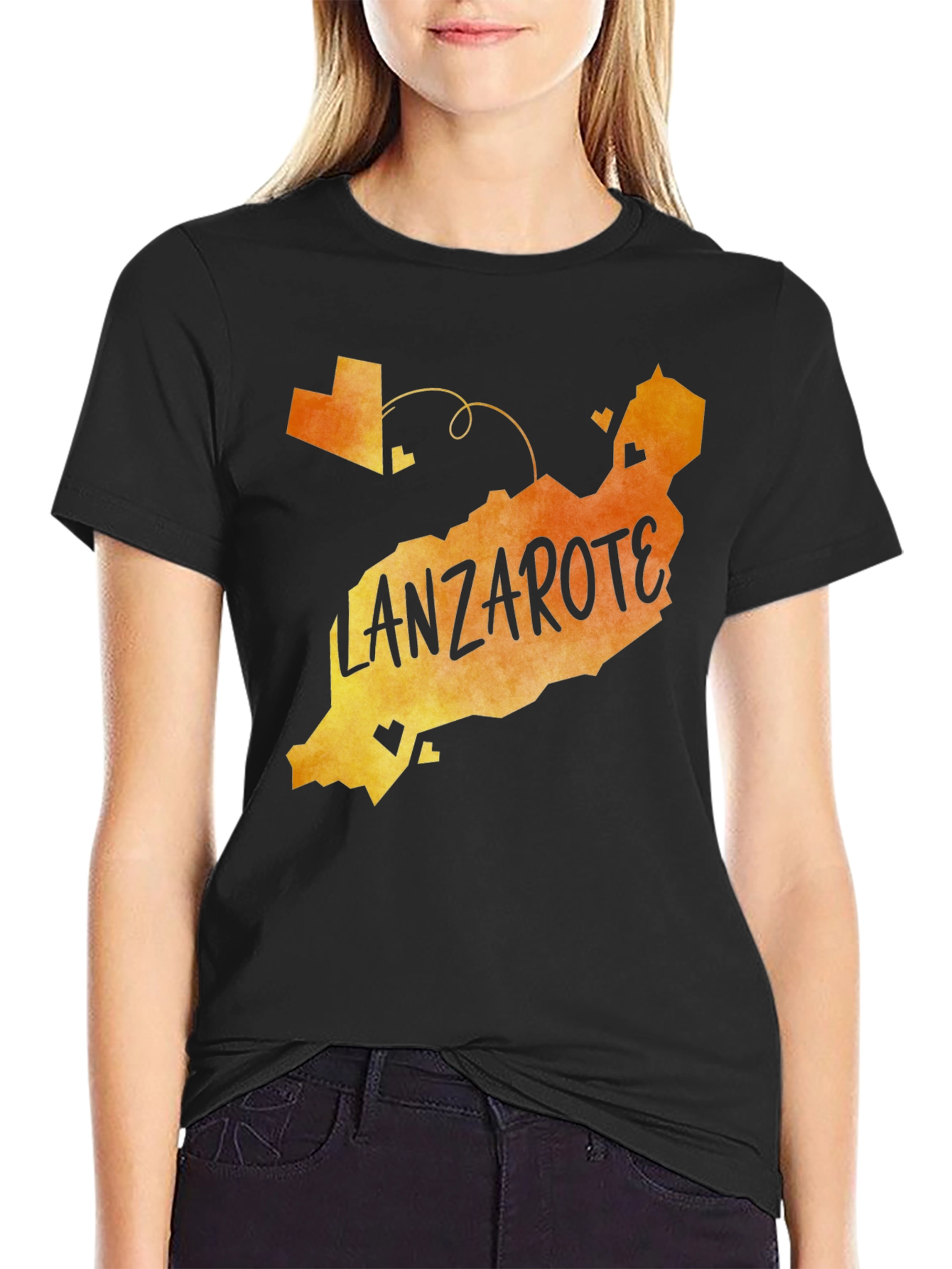 Lanzarote Island Map T-Shirt