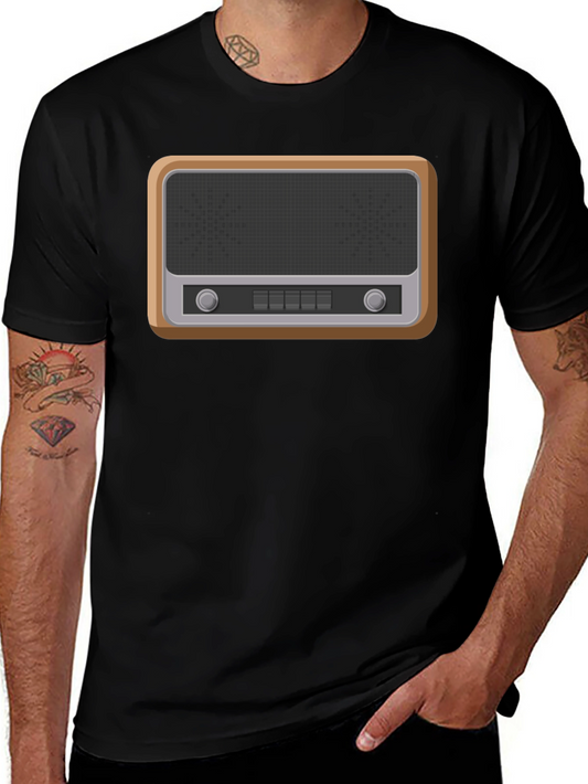 Retro Radio Graphic Tee - Vintage Style Shirt