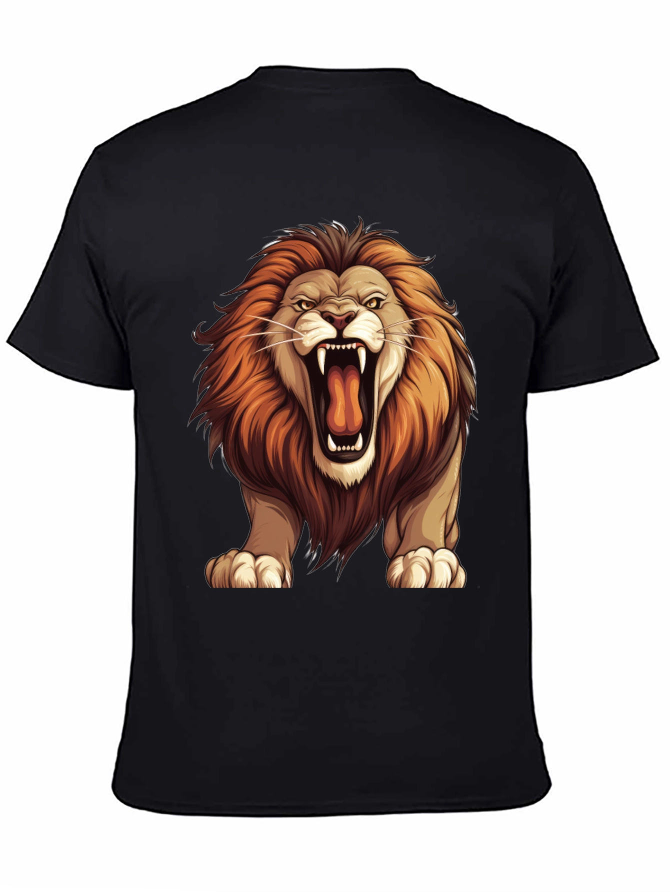Lion Graphic Tee - Bold Animal Print T-Shirt