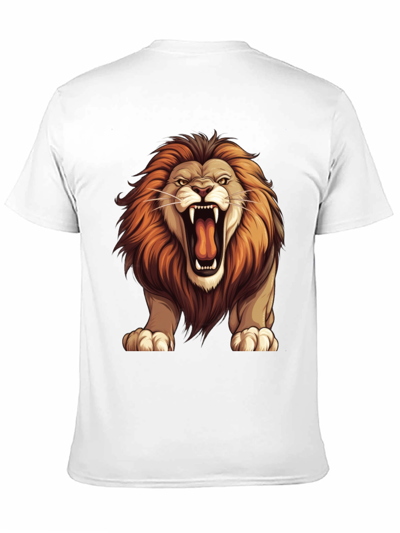 Lion Graphic Tee - Bold Animal Print T-Shirt
