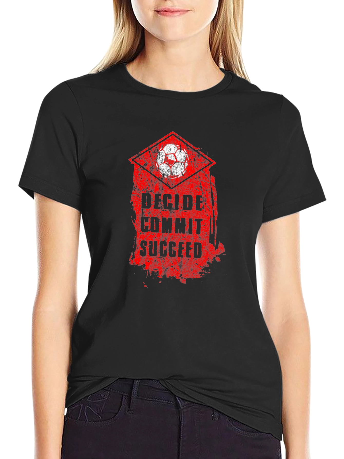Decide Commit Succeed Soccer T-Shirt