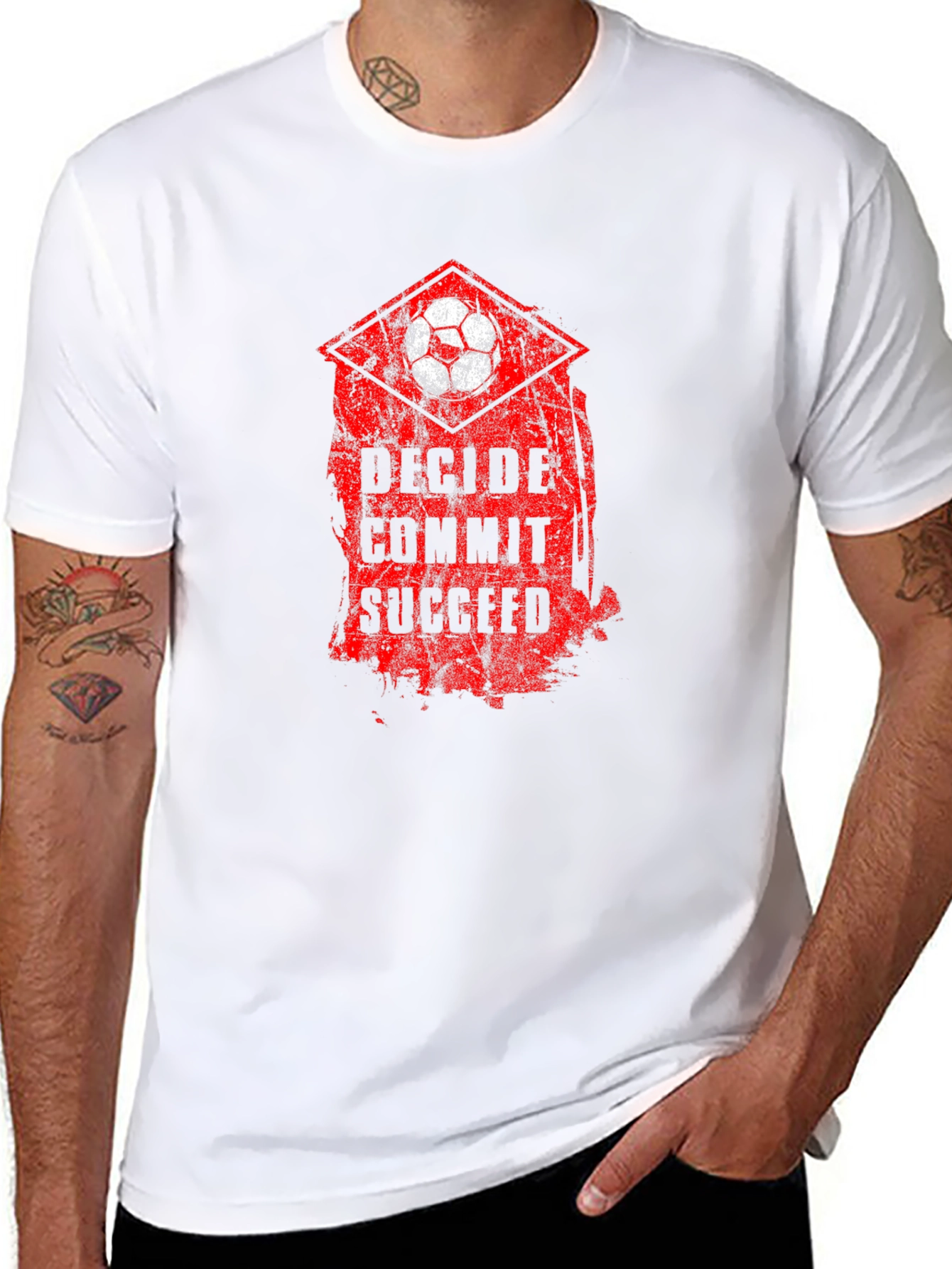 Decide Commit Succeed Soccer T-Shirt