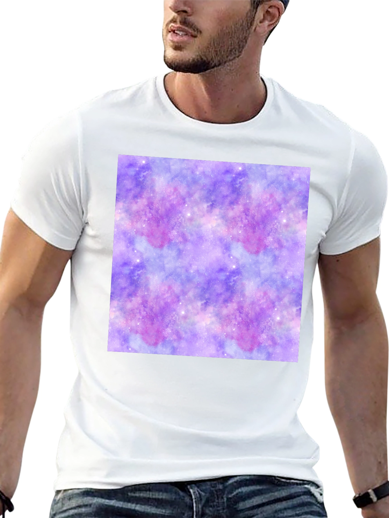 Galaxy Print Black T-Shirt