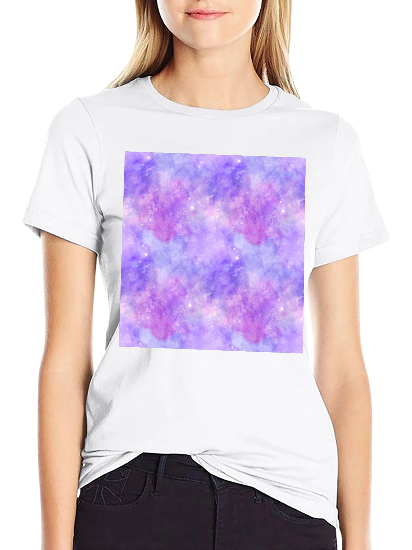 Galaxy Print Black T-Shirt