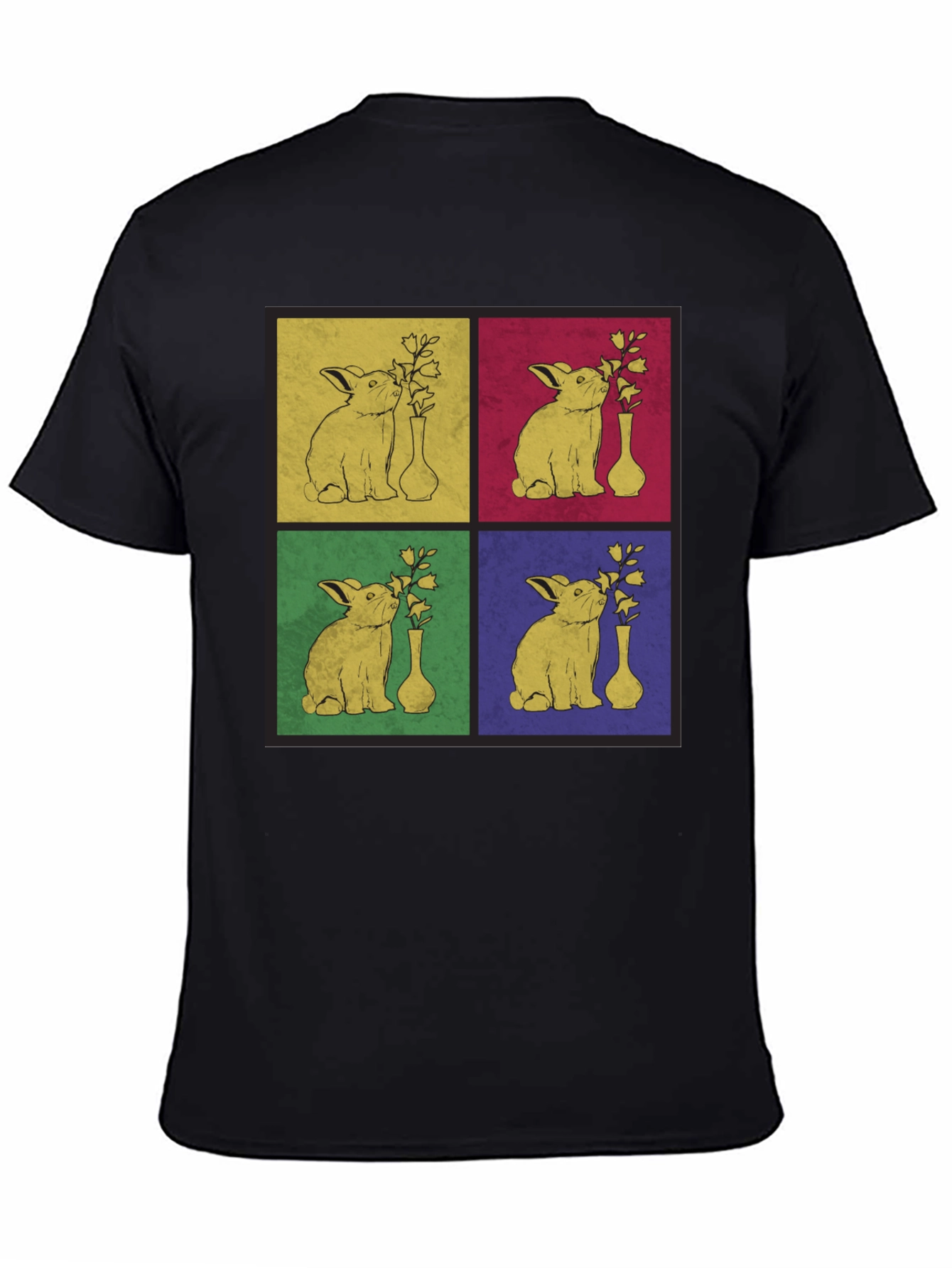 Retro Rabbit Pop Art Graphic T-Shirt