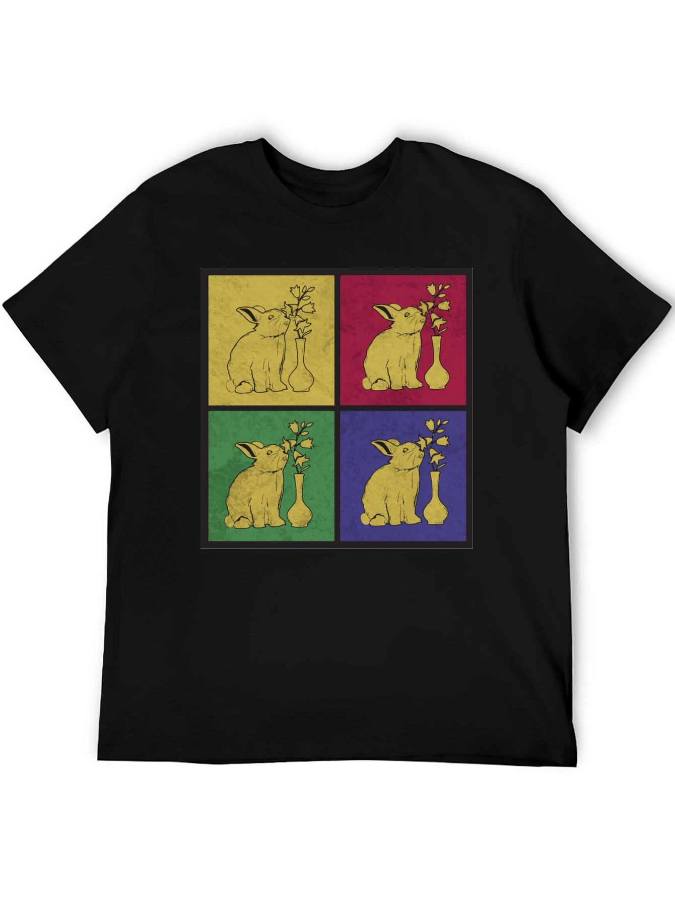 Retro Rabbit Pop Art Graphic T-Shirt