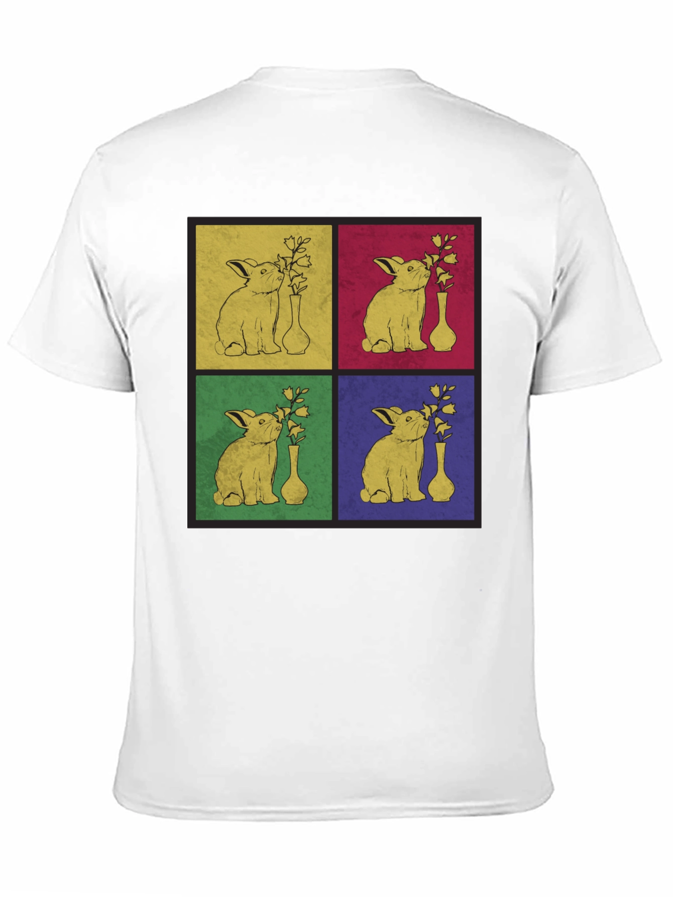 Retro Rabbit Pop Art Graphic T-Shirt