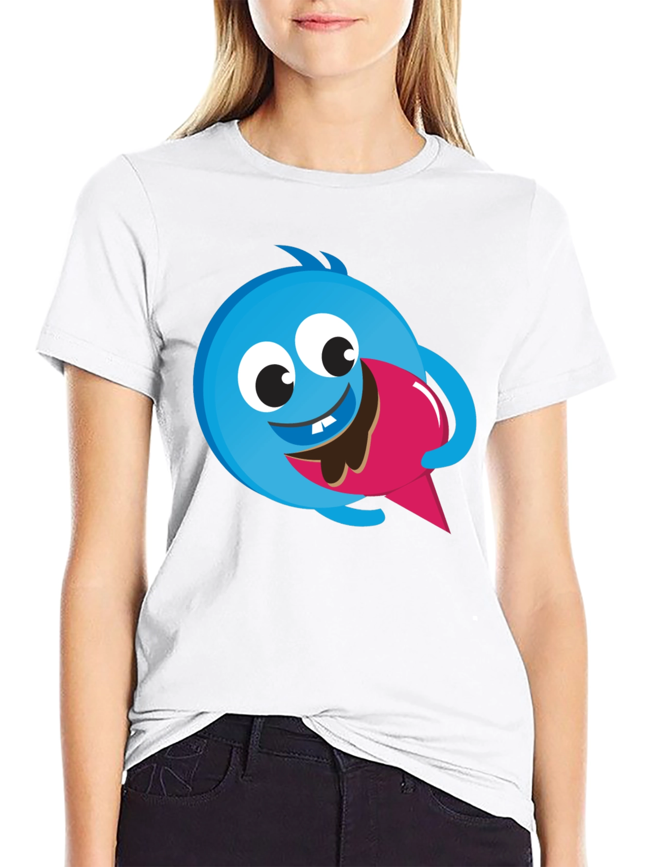 Cartoon Monster Eating Ice Cream T-Shirt