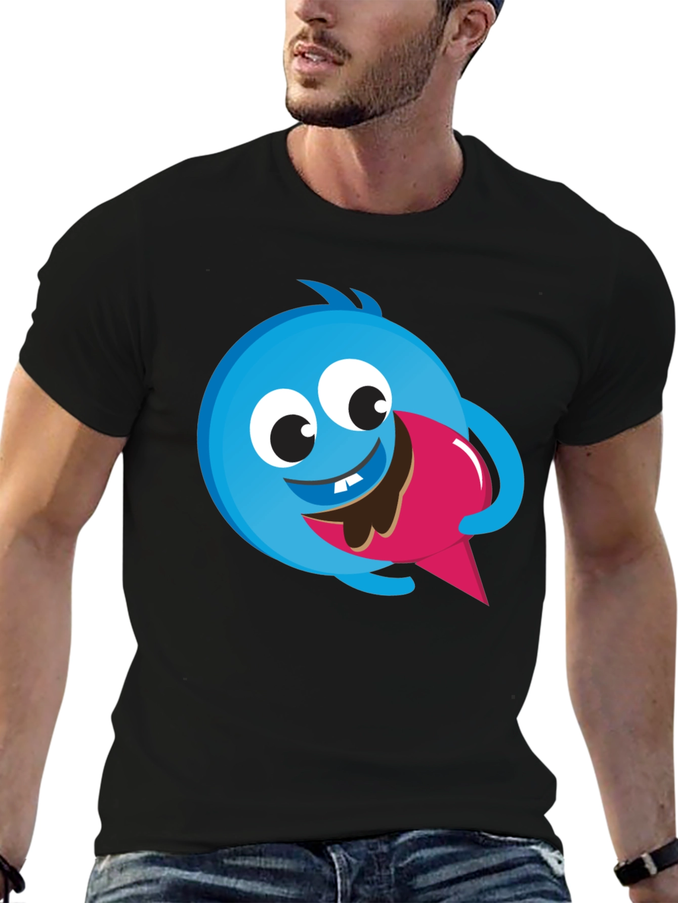 Cartoon Monster Eating Ice Cream T-Shirt