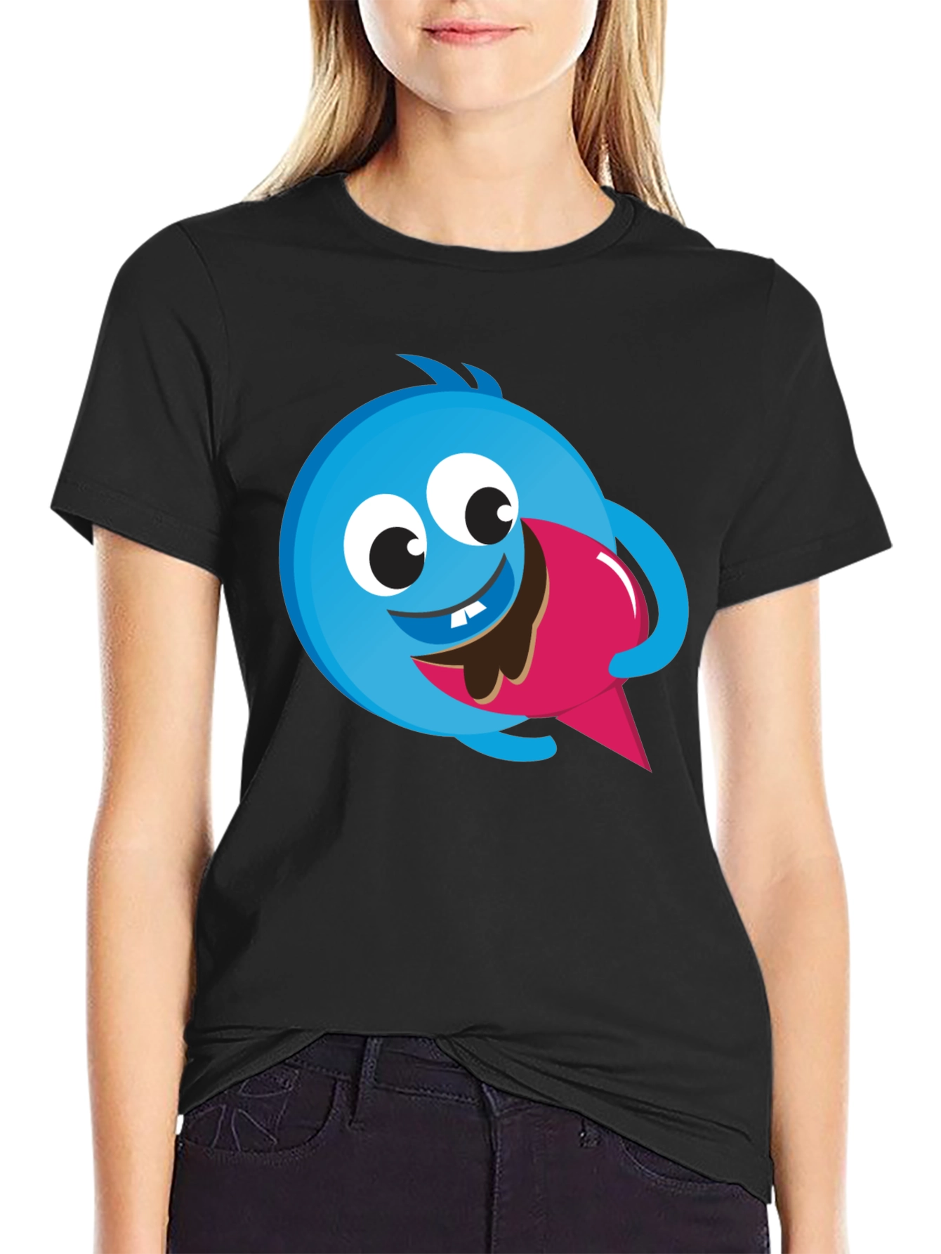 Cartoon Monster Eating Ice Cream T-Shirt