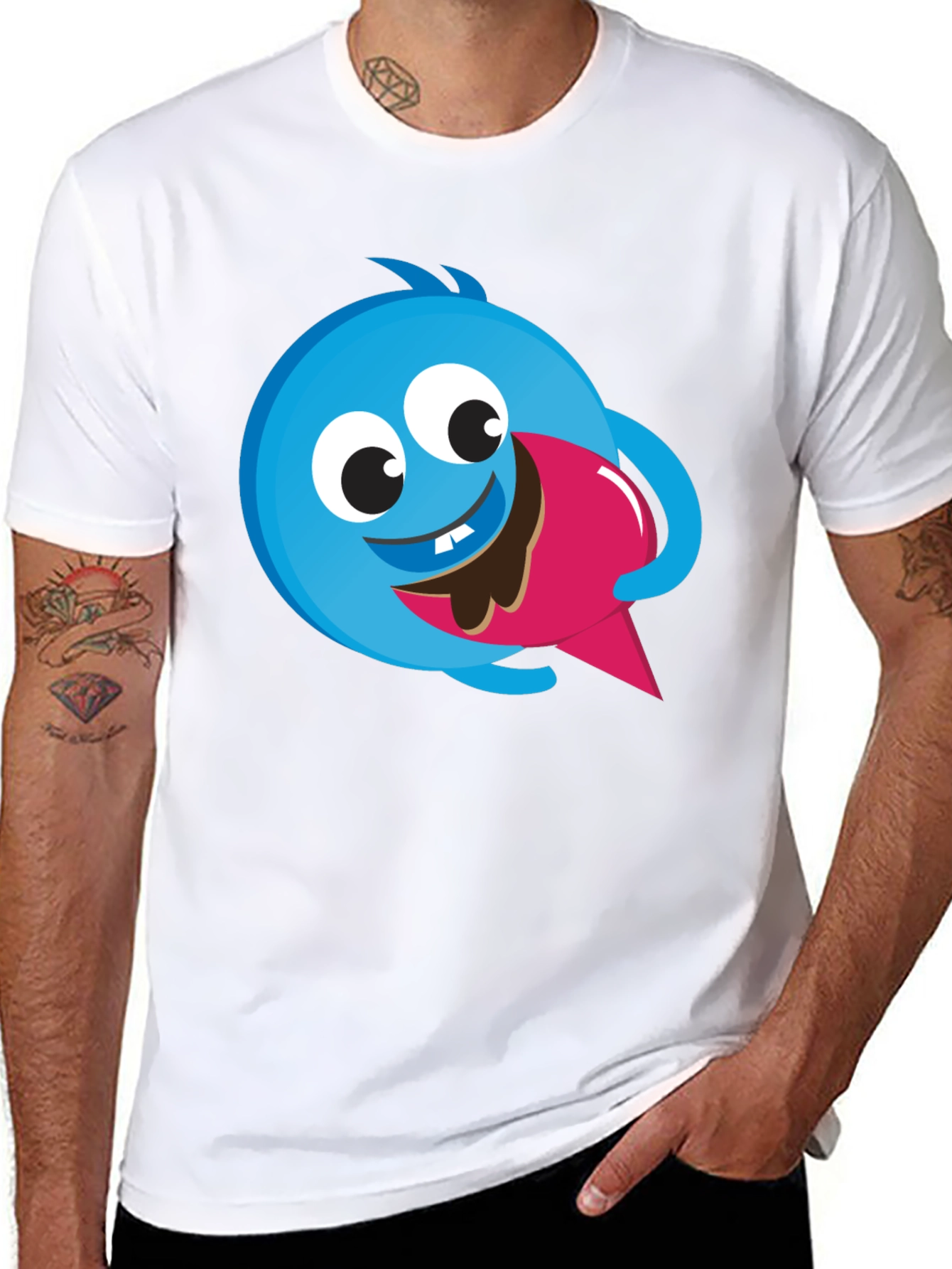 Cartoon Monster Eating Ice Cream T-Shirt