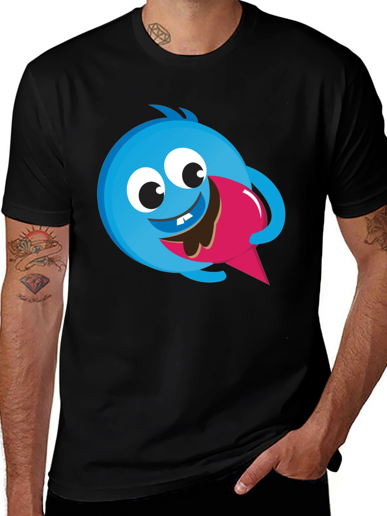 Cartoon Monster Eating Ice Cream T-Shirt