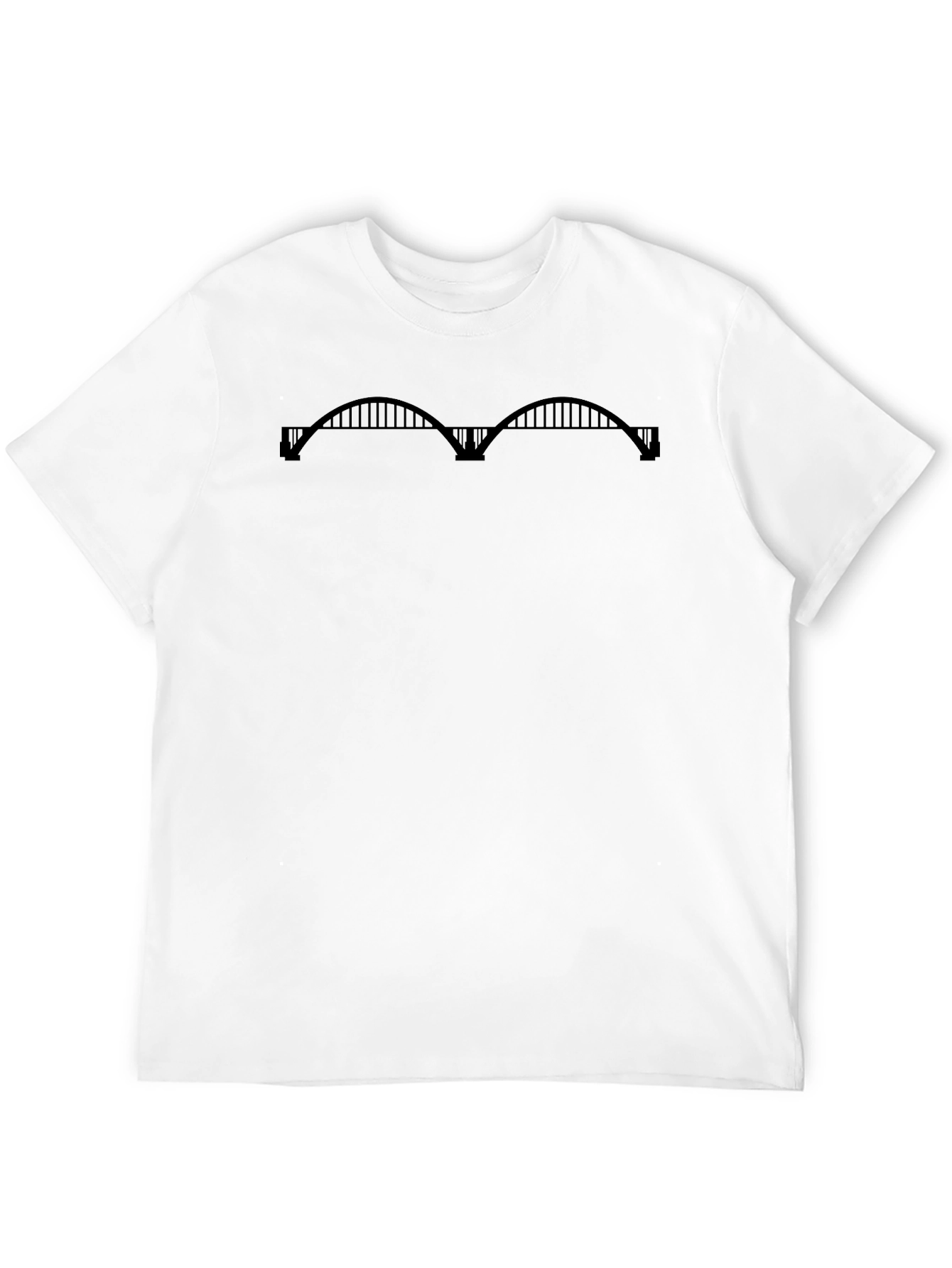 Black Bridge Silhouette Graphic Tee - Soft & Stylish