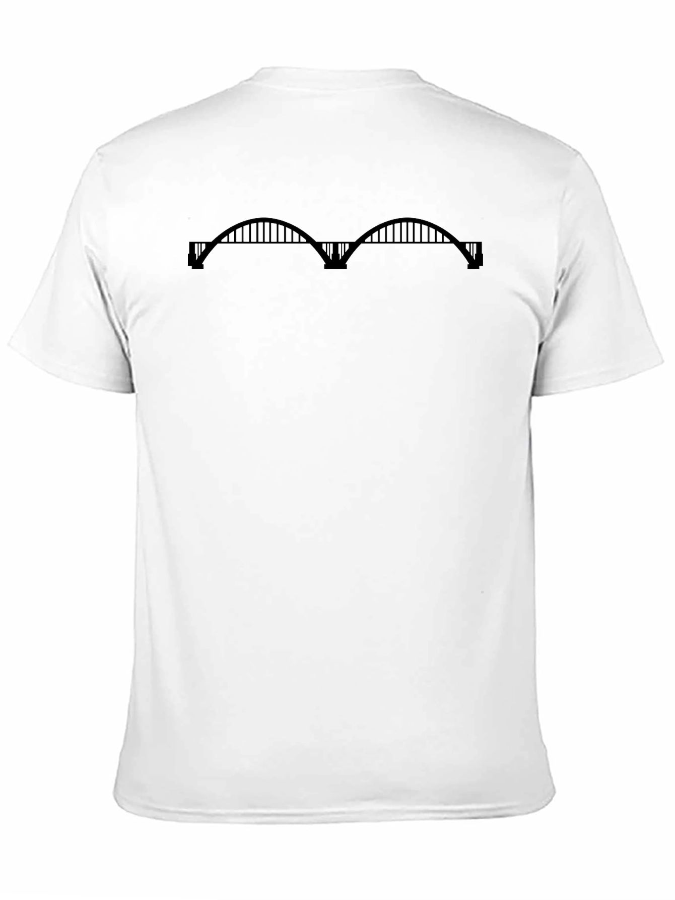 Black Bridge Silhouette Graphic Tee - Soft & Stylish