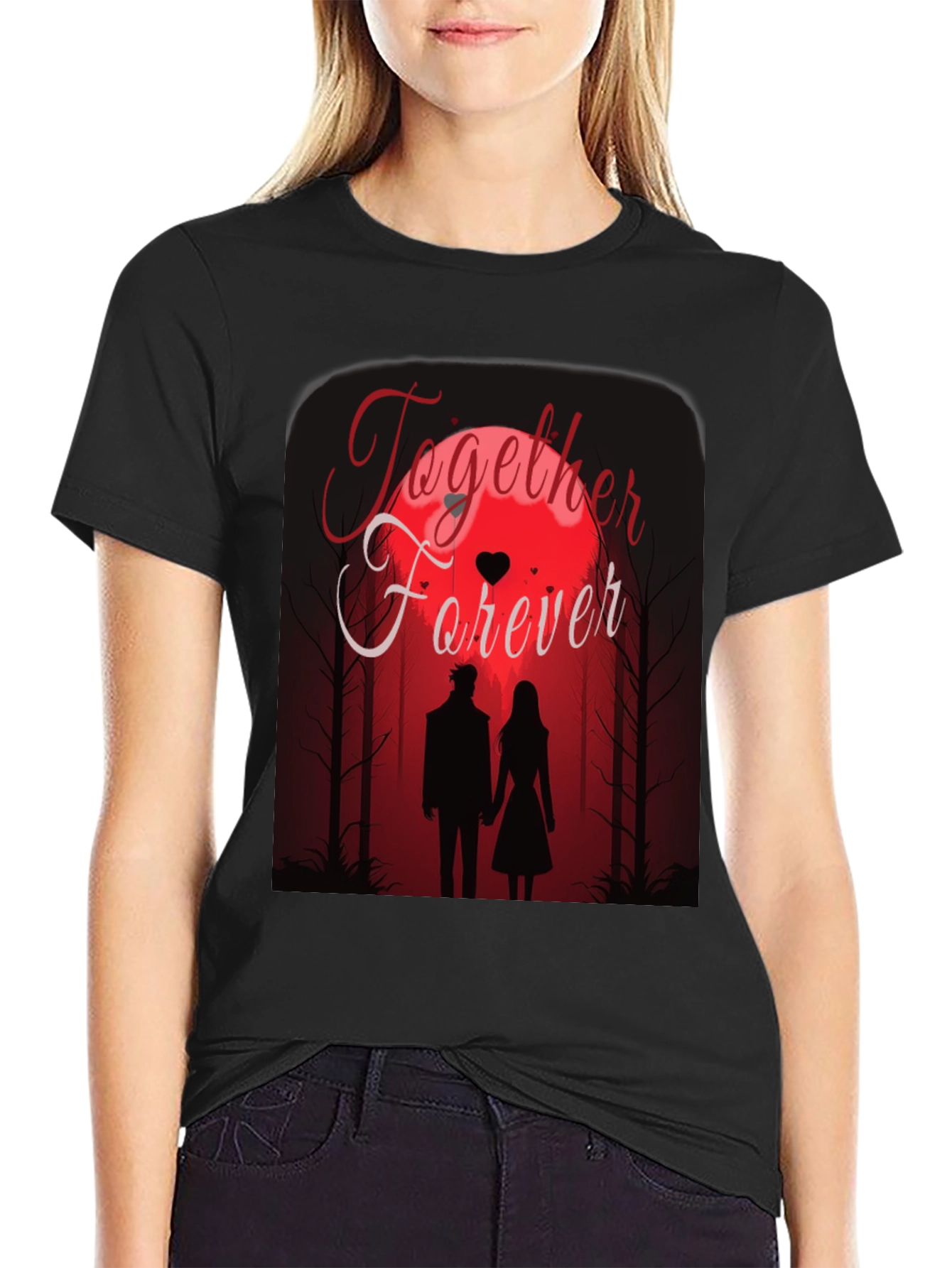 Together Forever T-Shirt - Romantic Couple Design