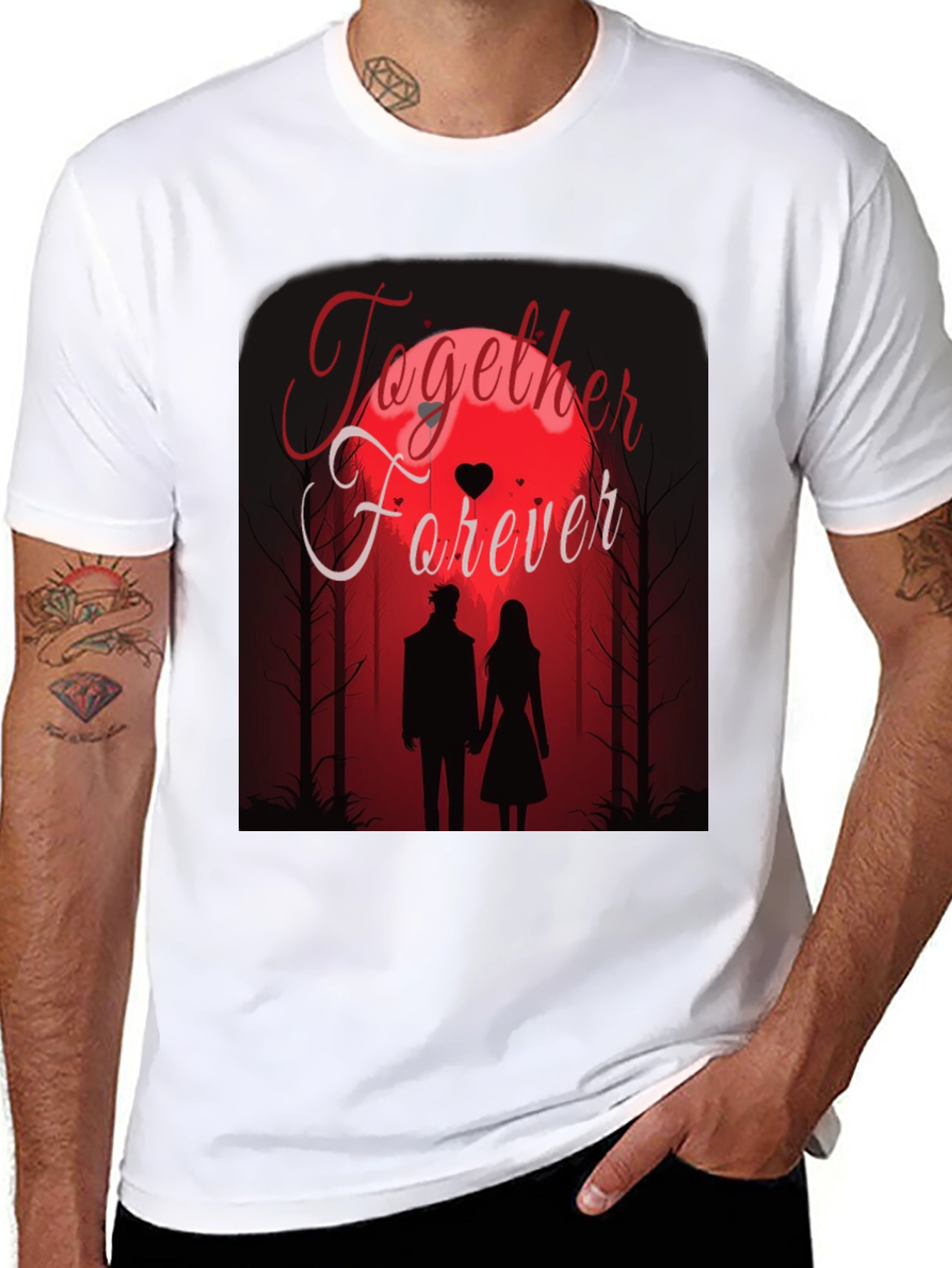 Together Forever T-Shirt - Romantic Couple Design