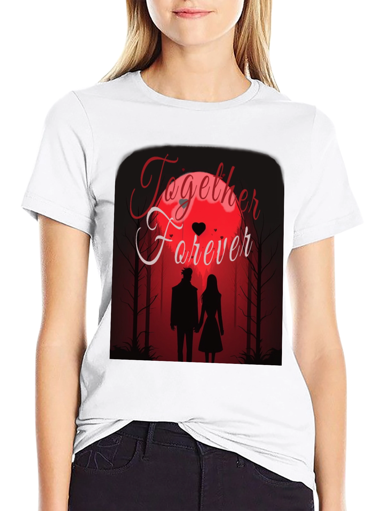 Together Forever T-Shirt - Romantic Couple Design
