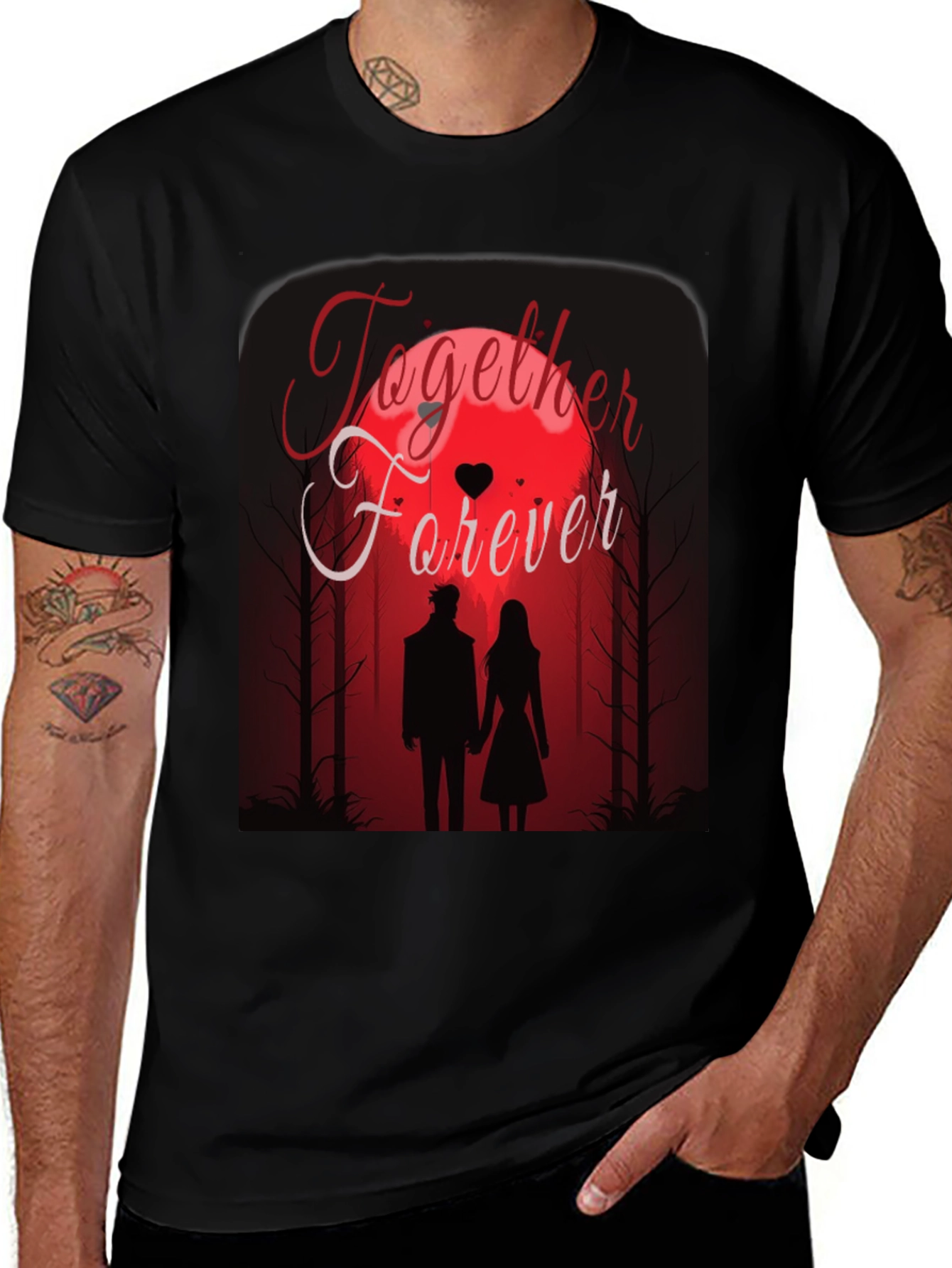 Together Forever T-Shirt - Romantic Couple Design