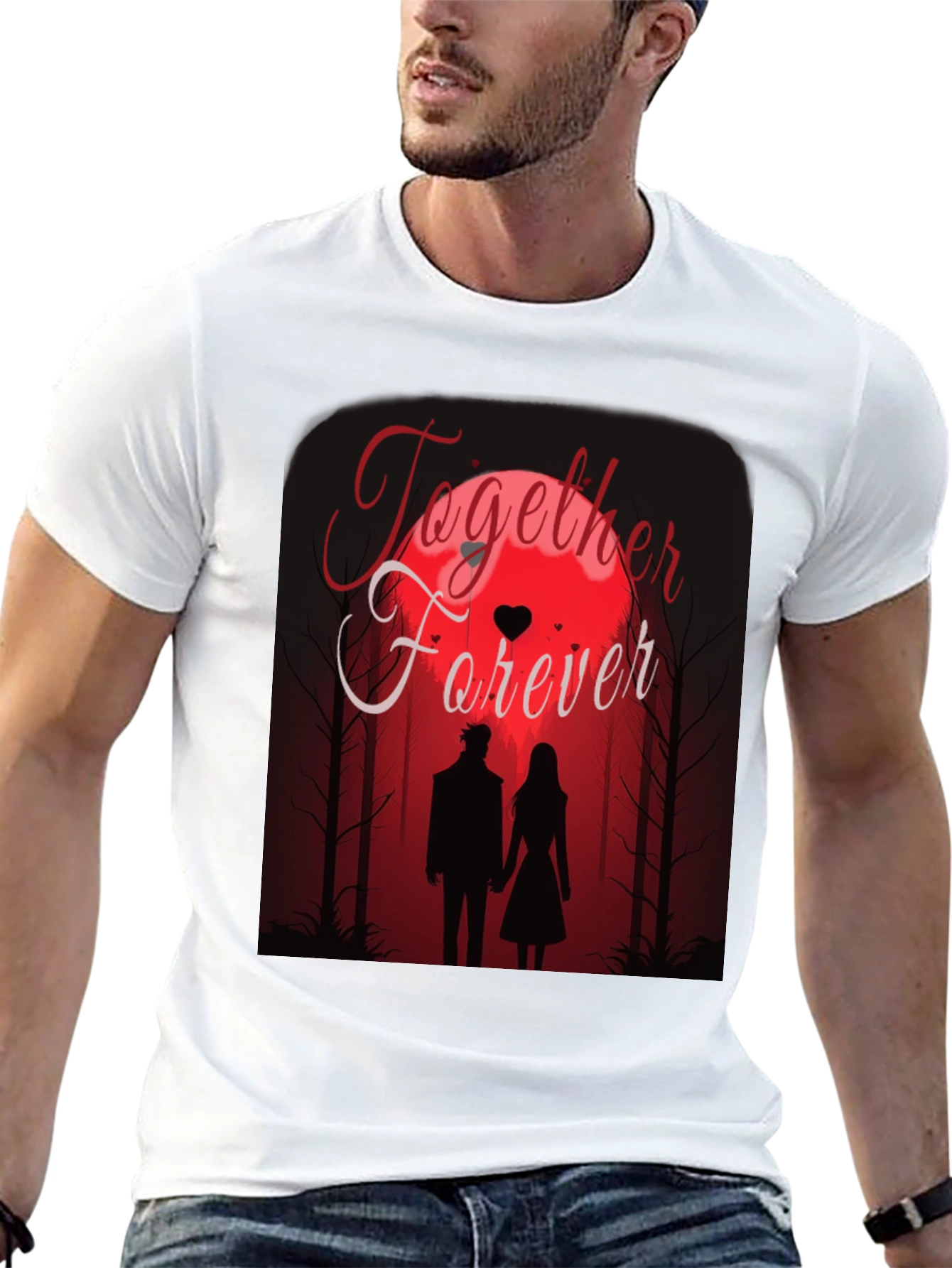 Together Forever T-Shirt - Romantic Couple Design