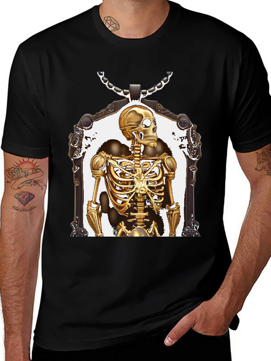 Golden Skeleton Framed Graphic Tee