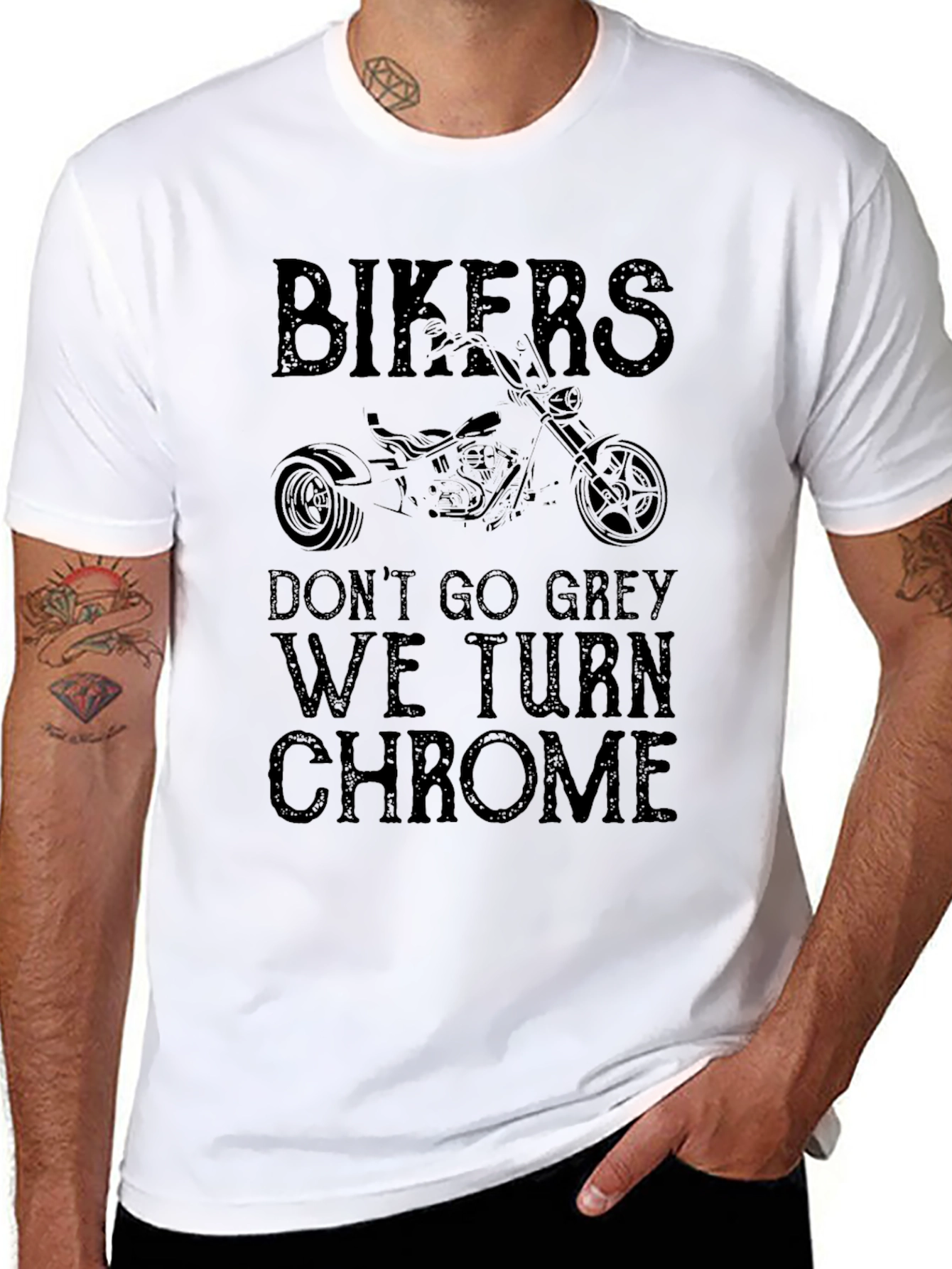 Bikers We Turn Chrome Graphic T-Shirt