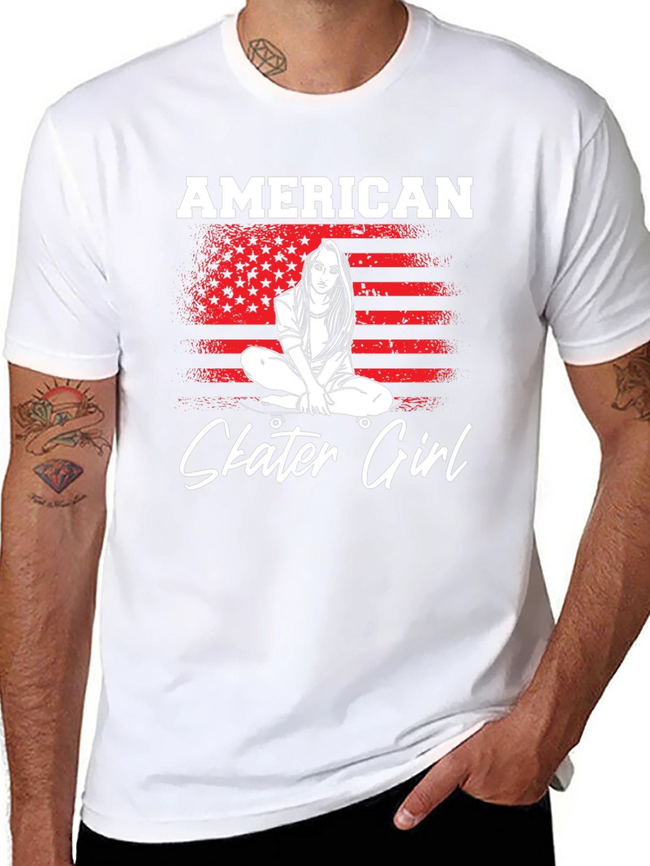 American Skater Girl Graphic Tee
