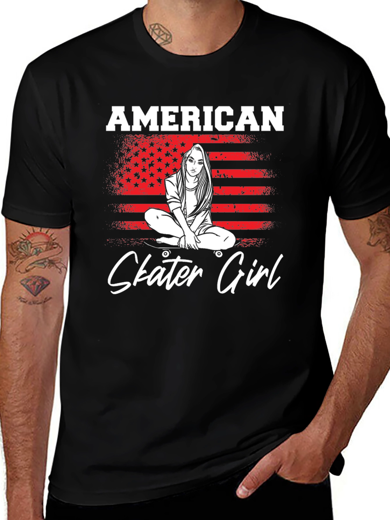 American Skater Girl Graphic Tee