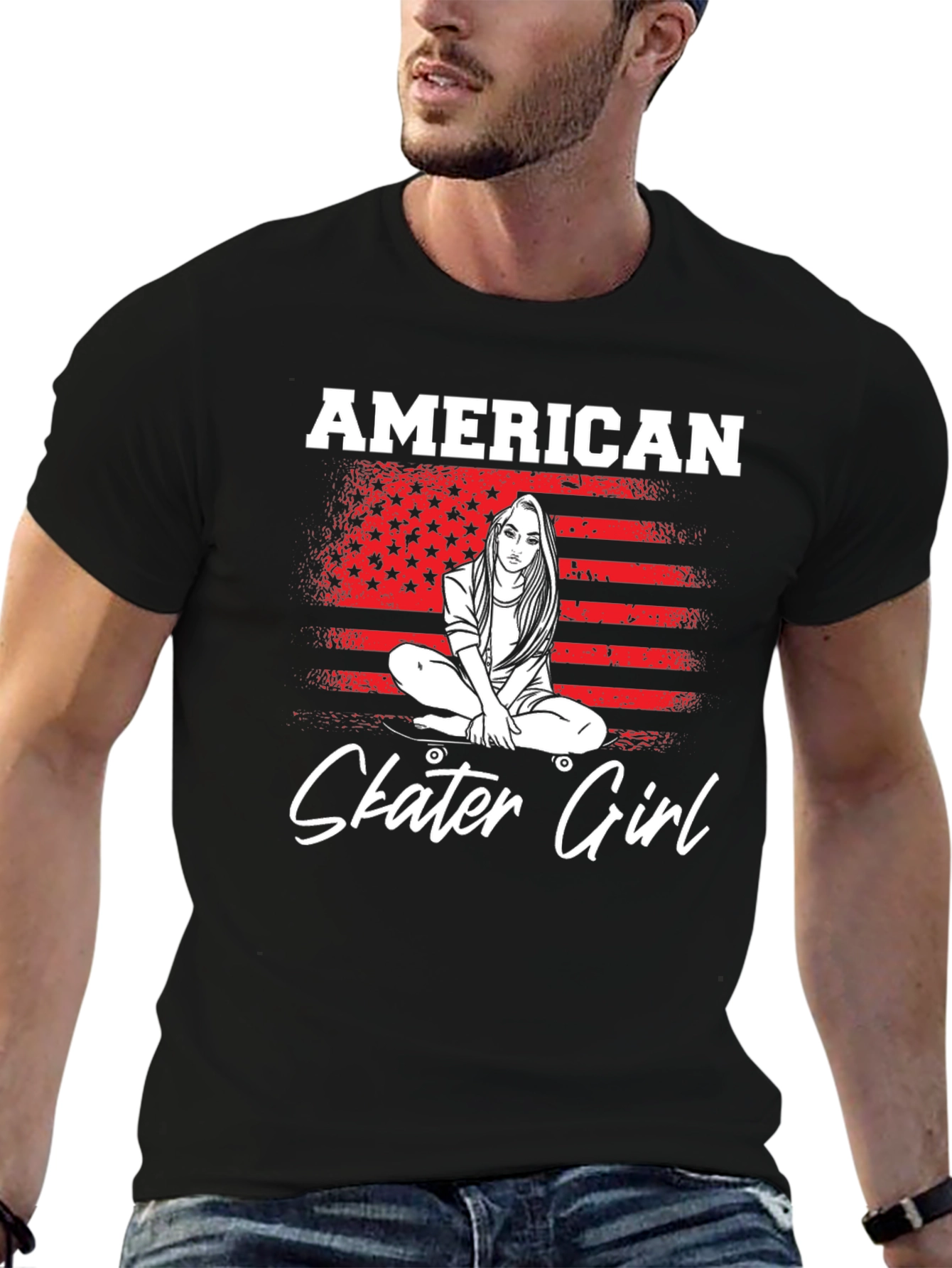 American Skater Girl Graphic Tee