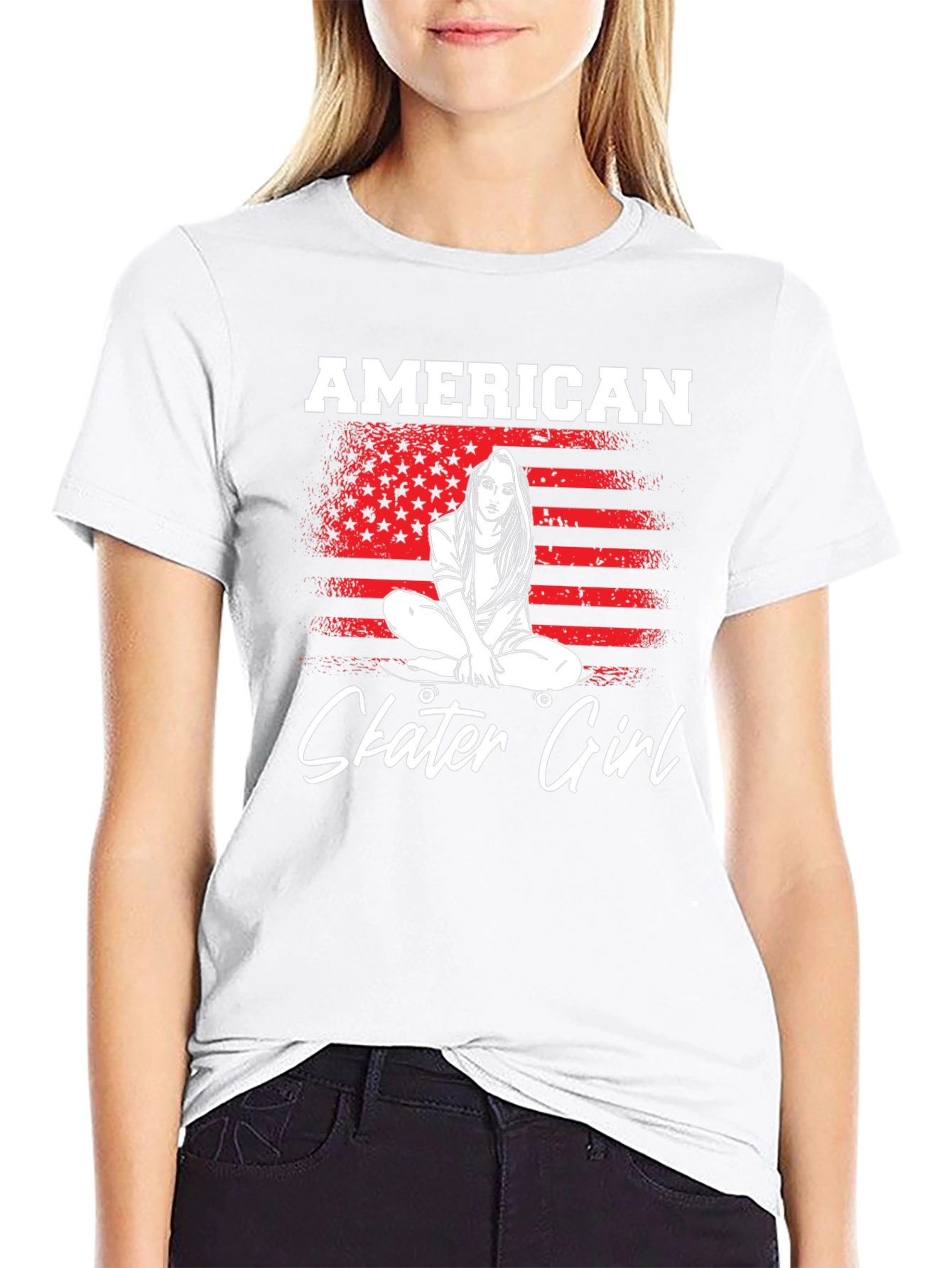 American Skater Girl Graphic Tee