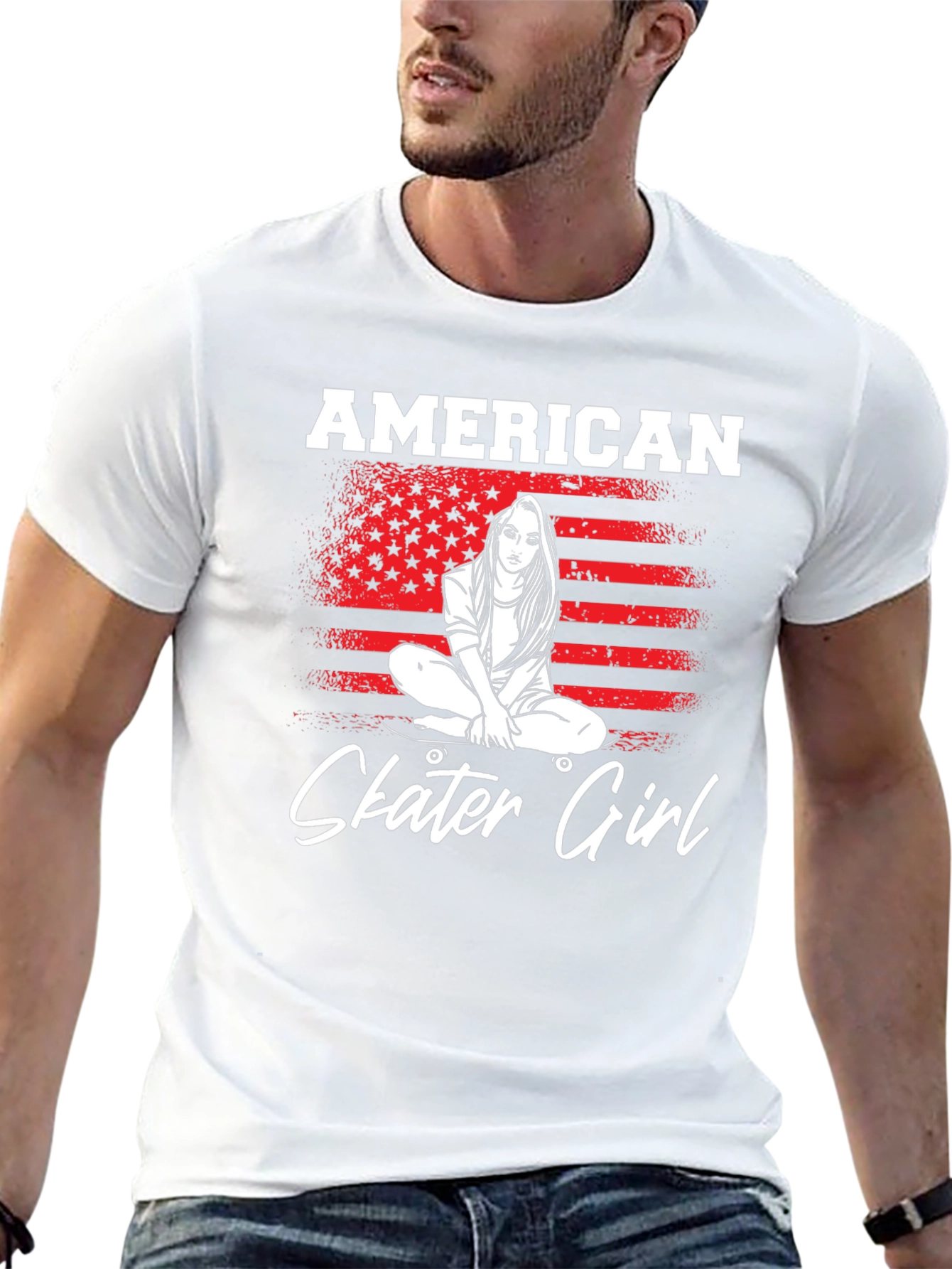 American Skater Girl Graphic Tee