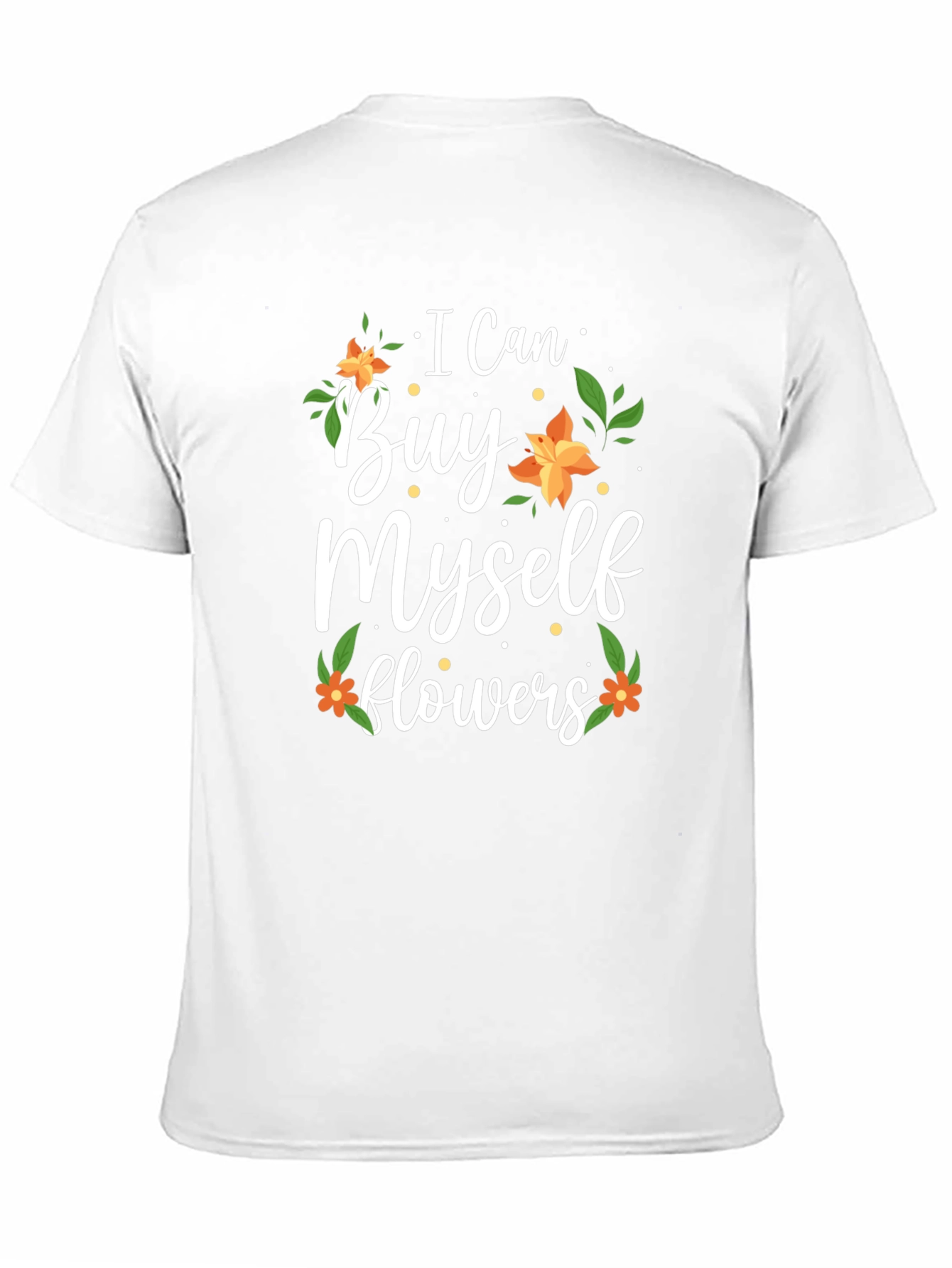 I Can Buy Myself Flowers Black Graphic T-Shirt