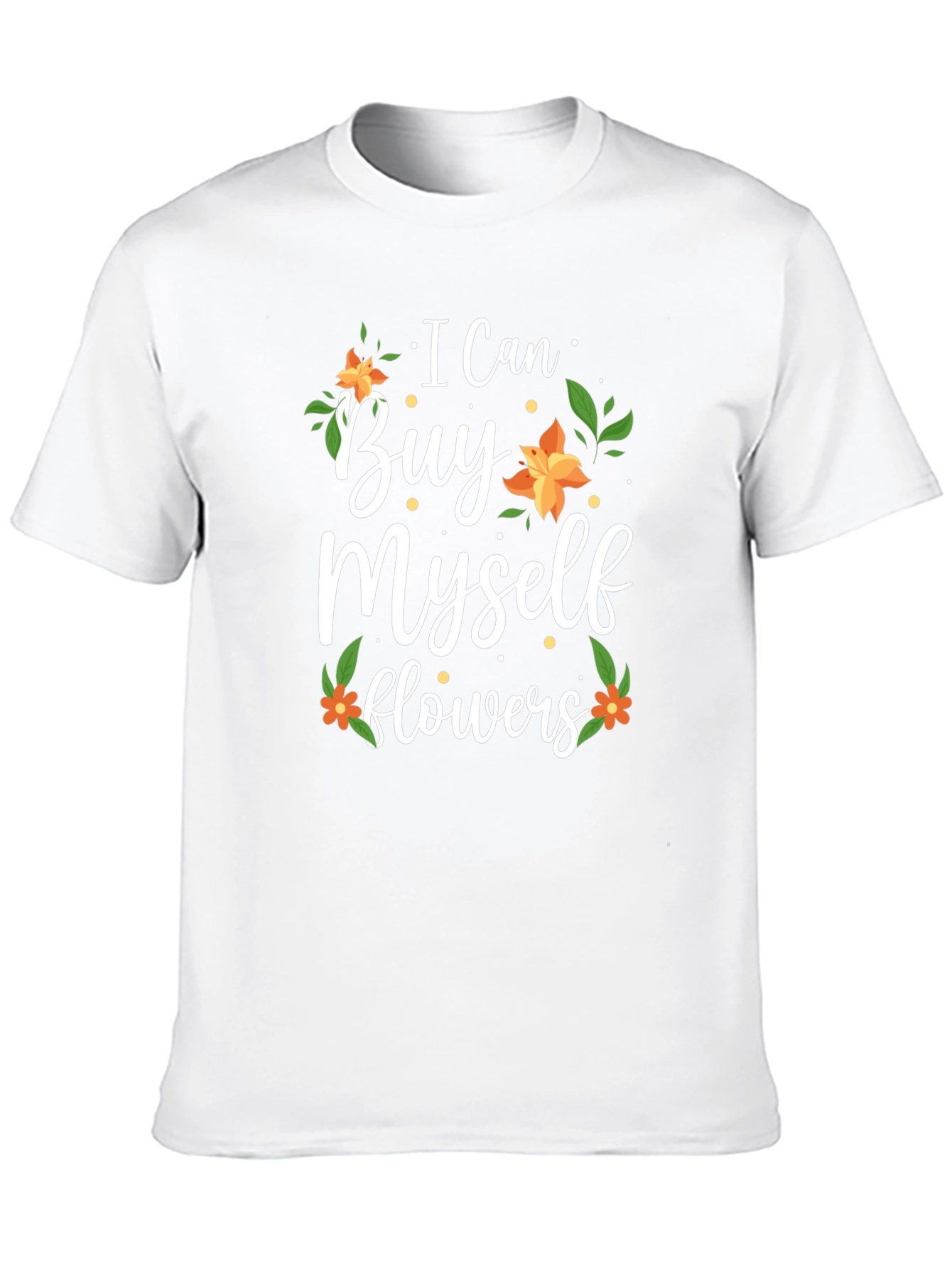 I Can Buy Myself Flowers Black Graphic T-Shirt