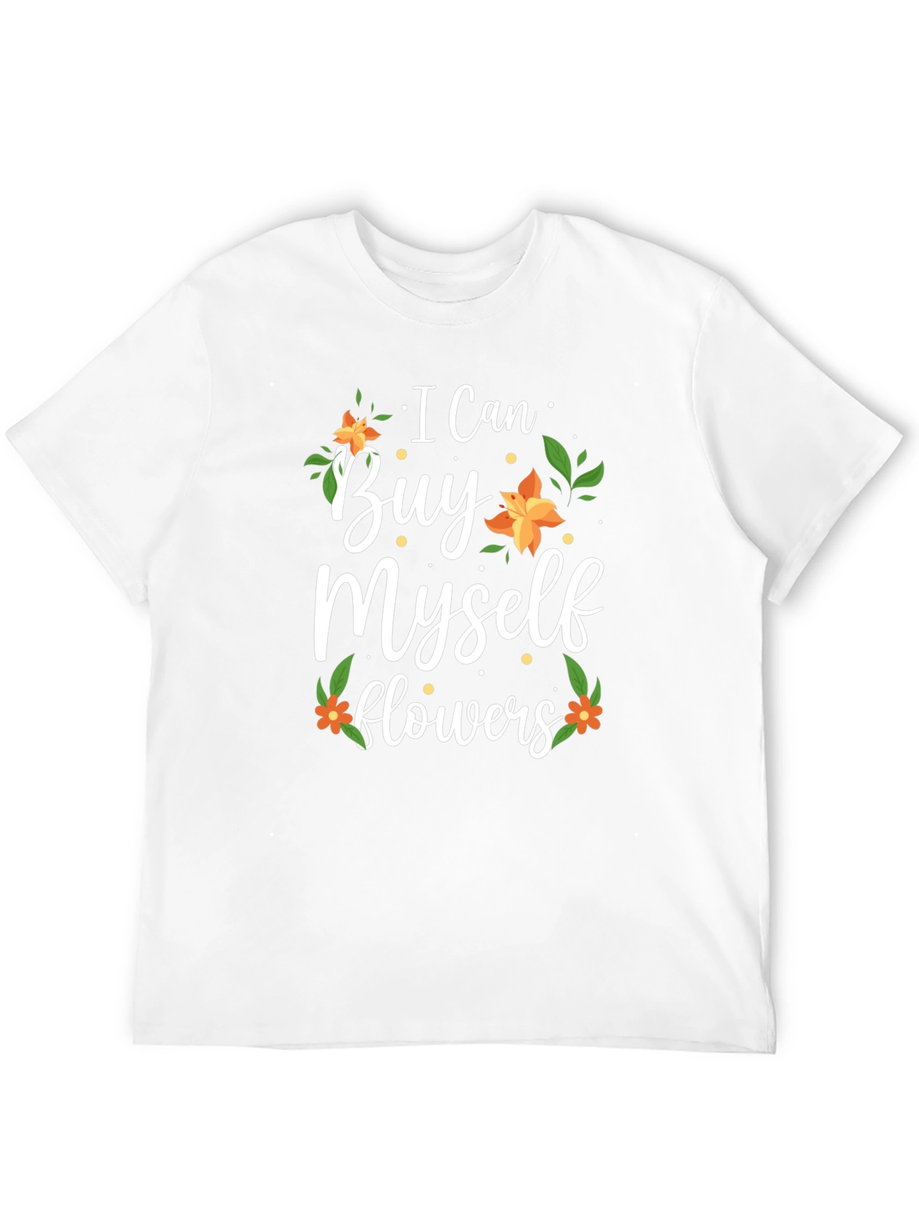 I Can Buy Myself Flowers Black Graphic T-Shirt