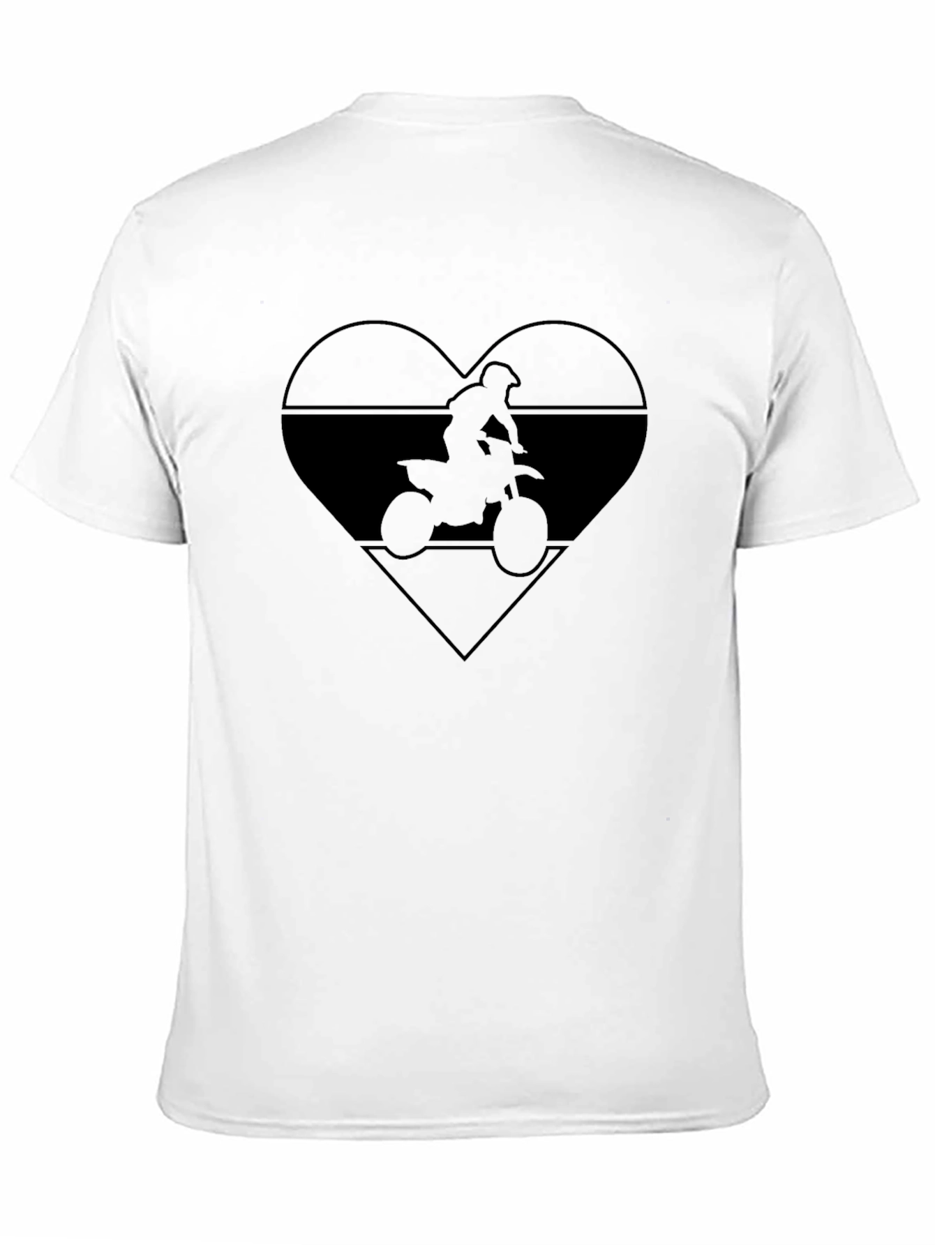 Motorcycle Heart Graphic Tee - Black