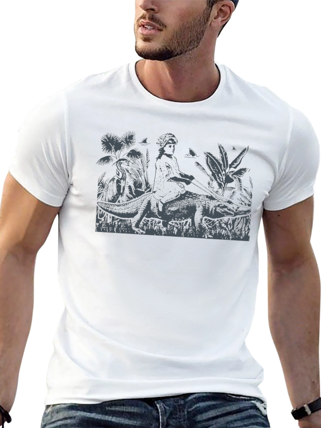 Graphic Tee: Crocodile Rider