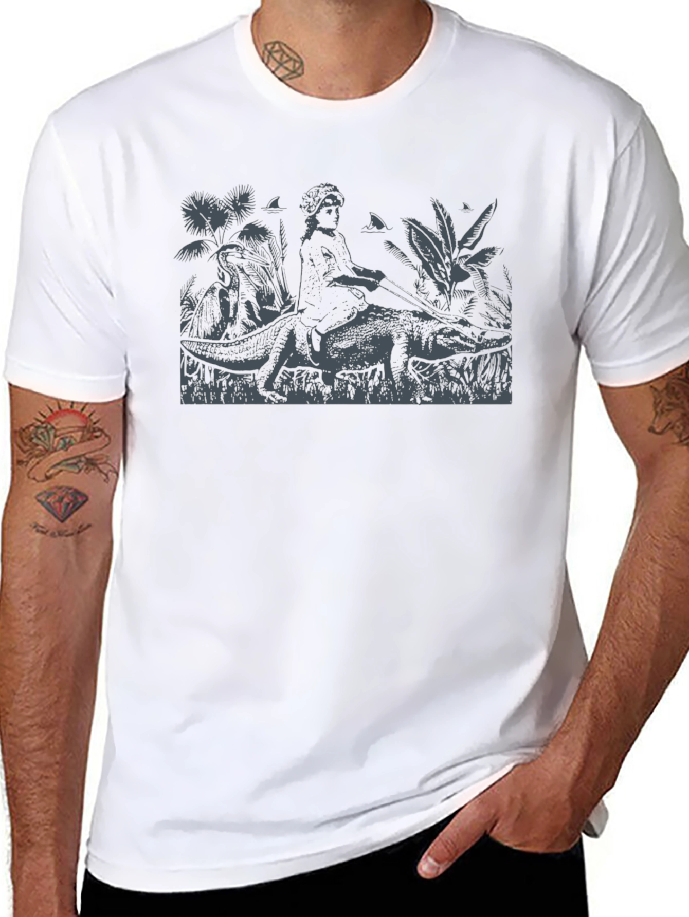 Graphic Tee: Crocodile Rider
